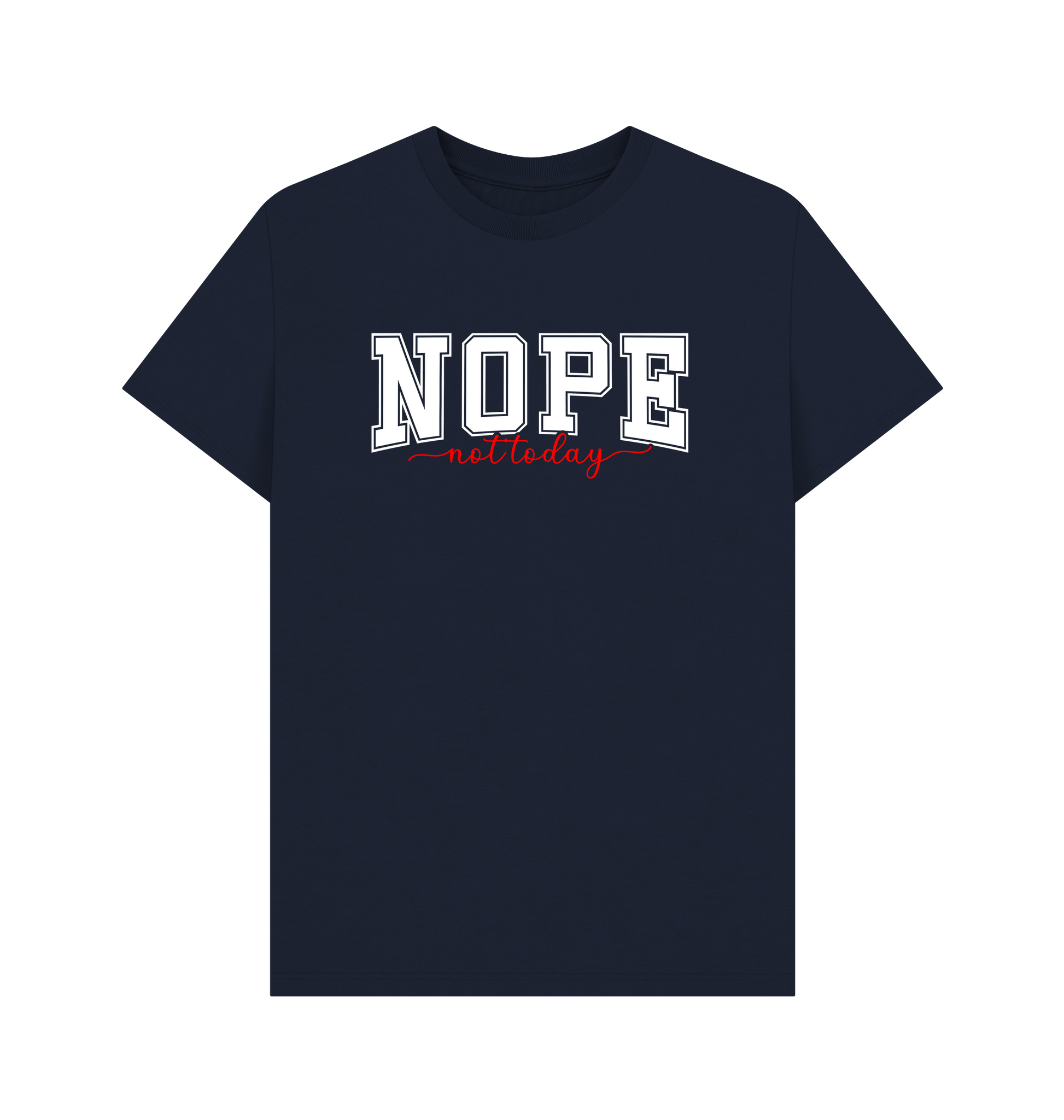 Navy Blue Printed T-shirt Front