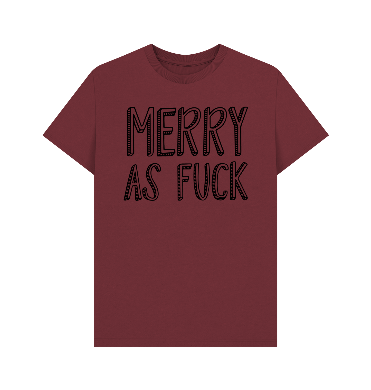 Red Wine Printed T-shirt Front