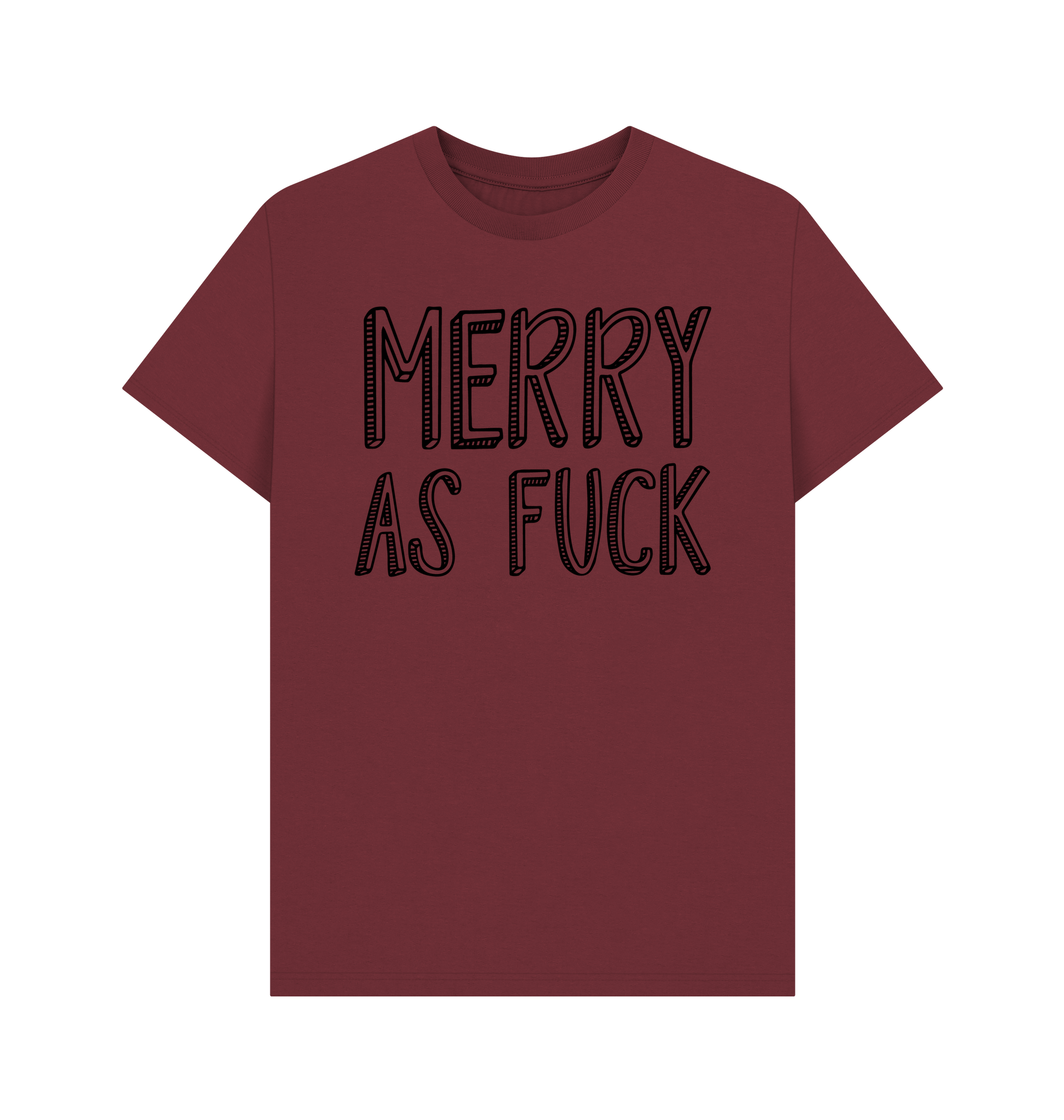 Red Wine Printed T-shirt Front