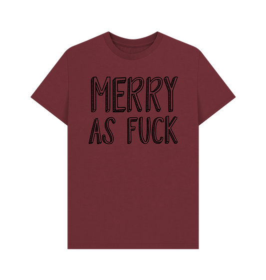 Red Wine Printed T-shirt Front
