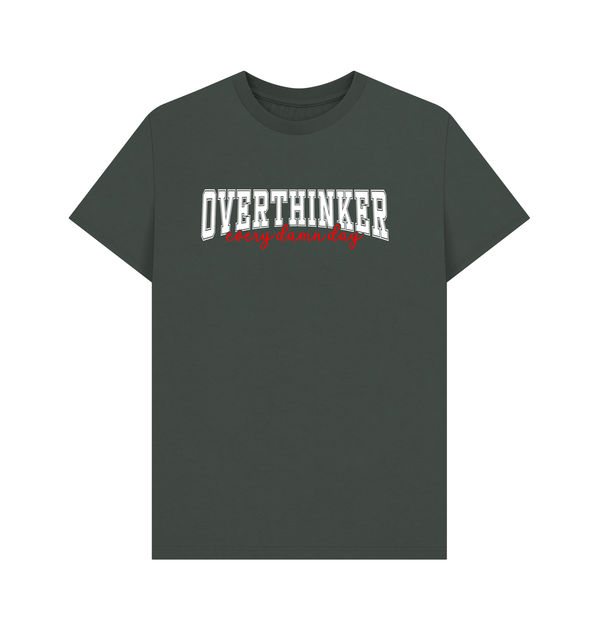 Dark Grey Printed T-shirt Front