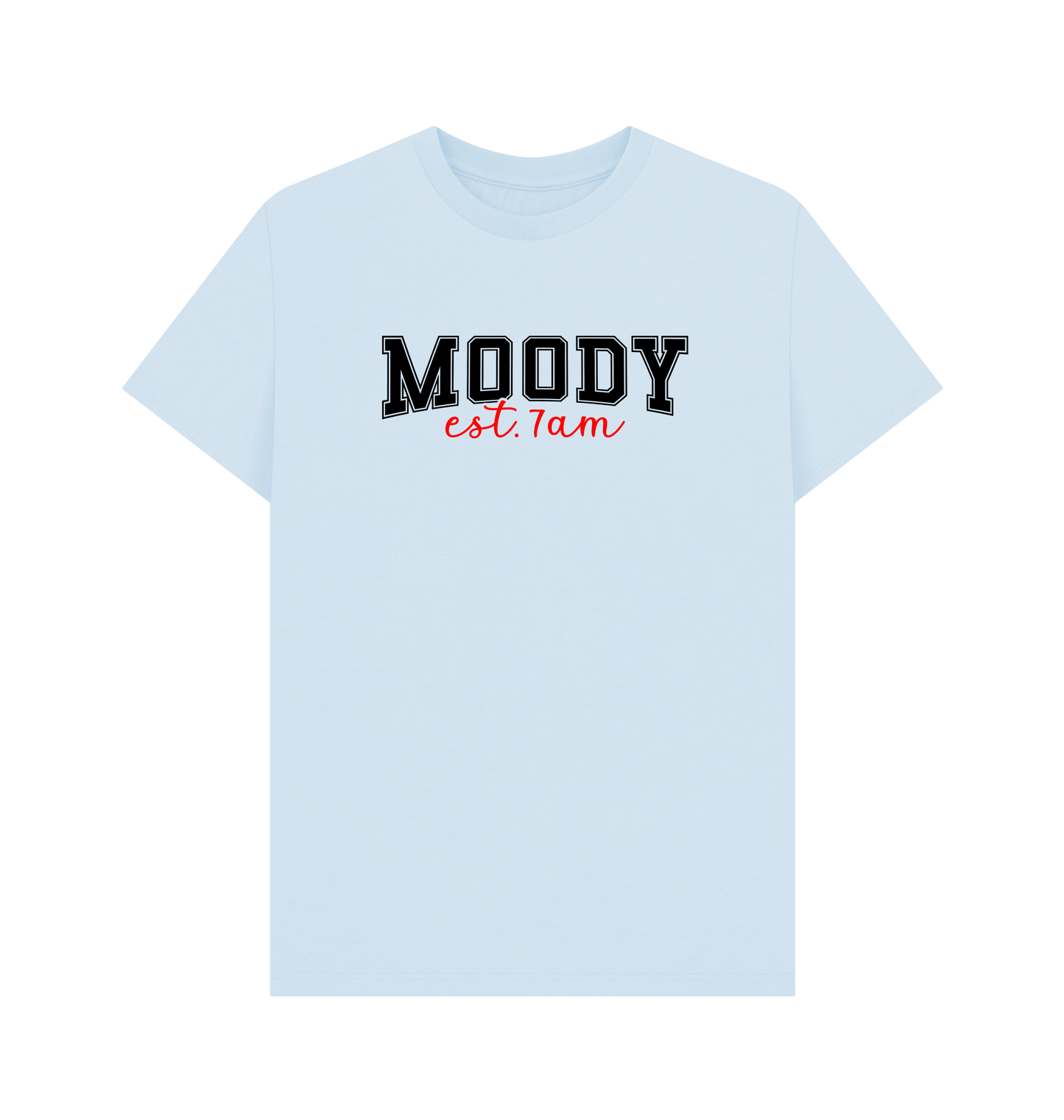 Sky Blue Printed T-shirt Front