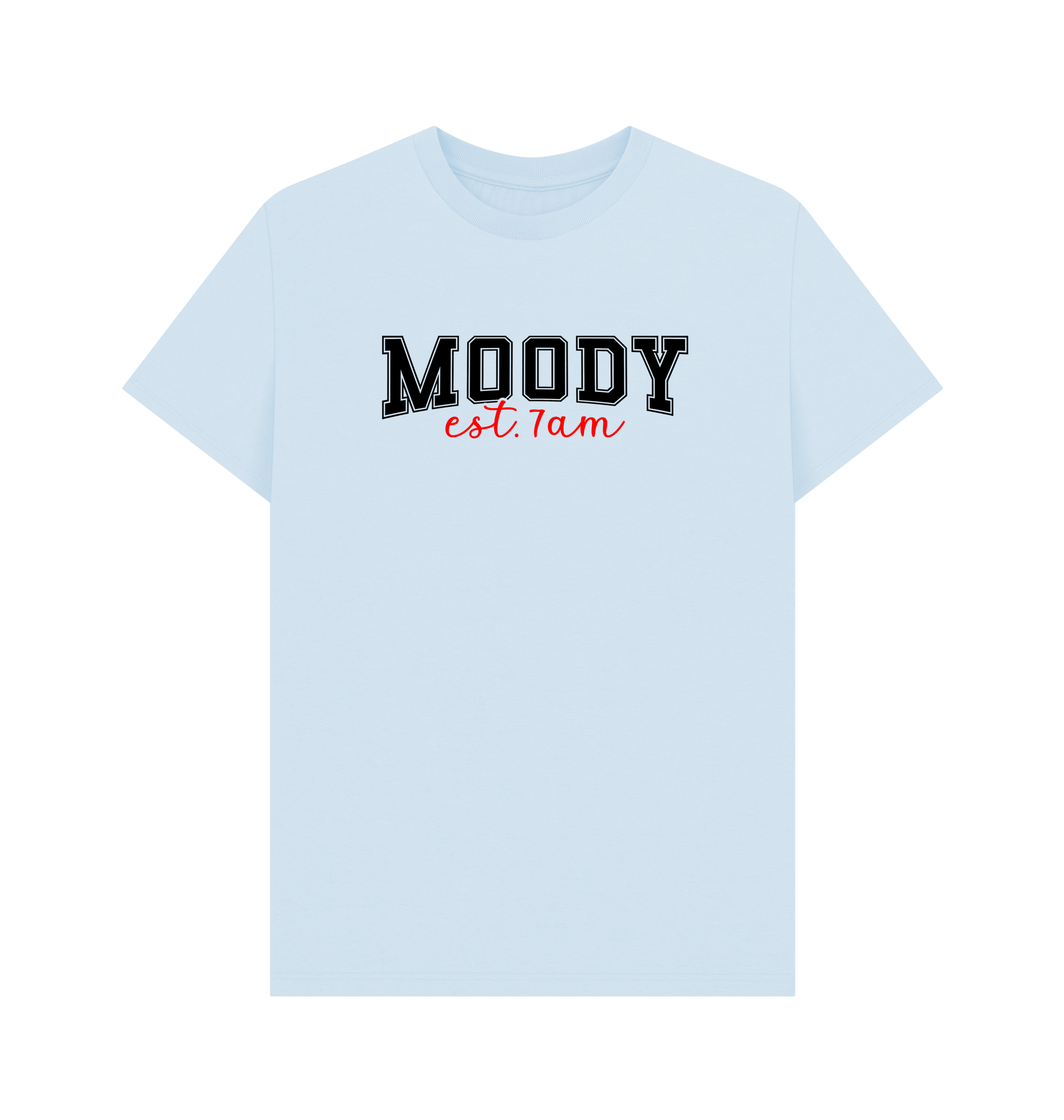 Sky Blue Printed T-shirt Front