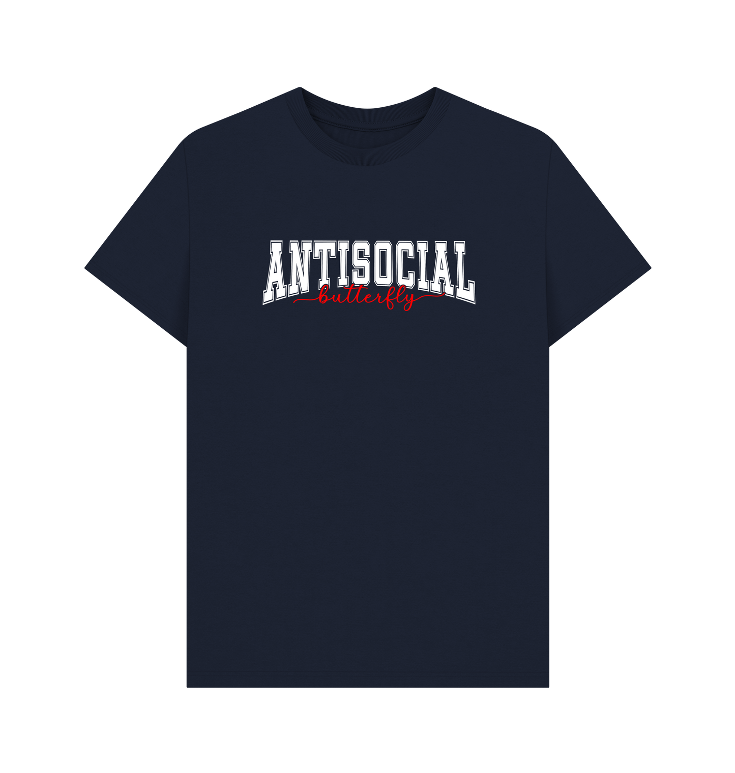 Navy Blue Printed T-shirt Front