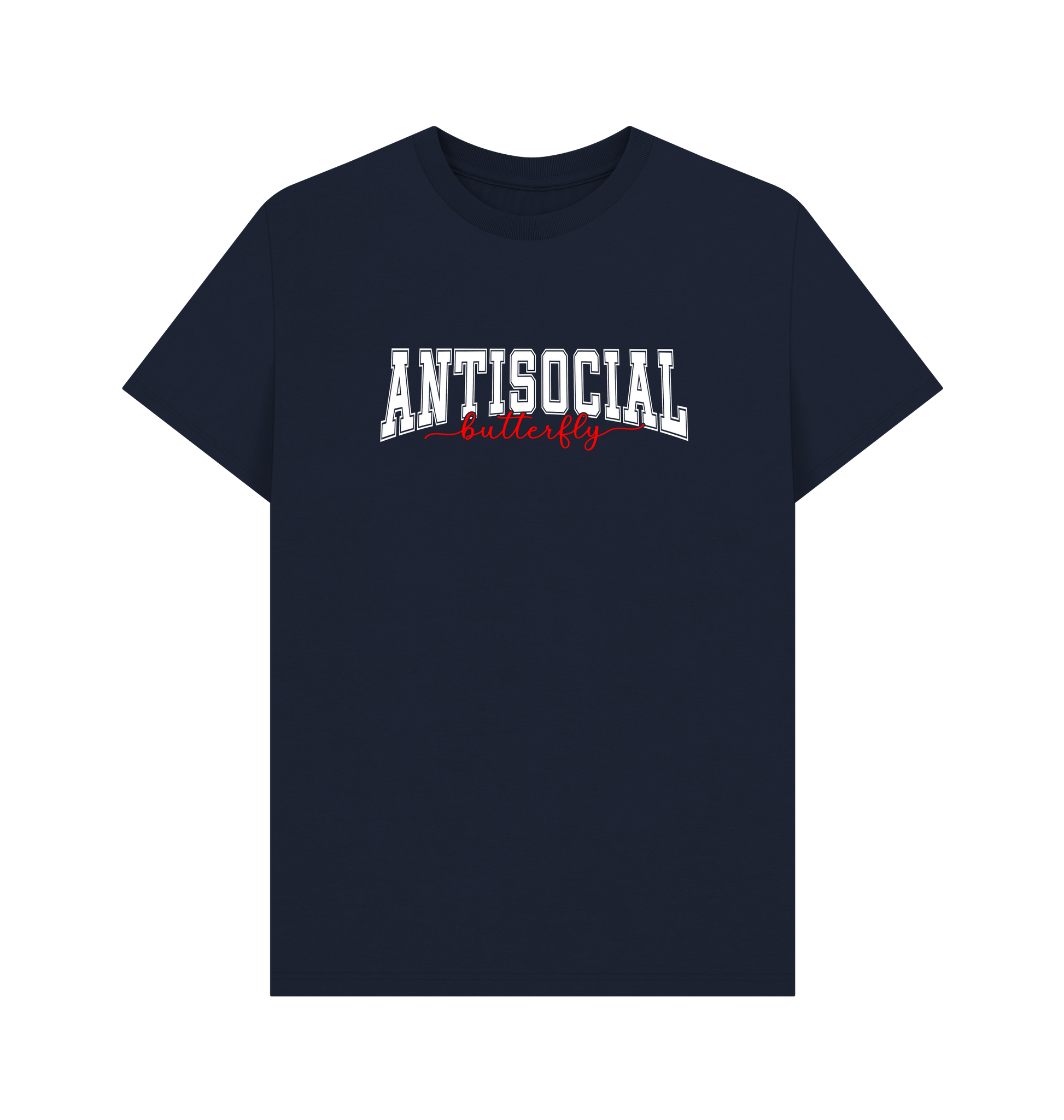 Navy Blue Printed T-shirt Front
