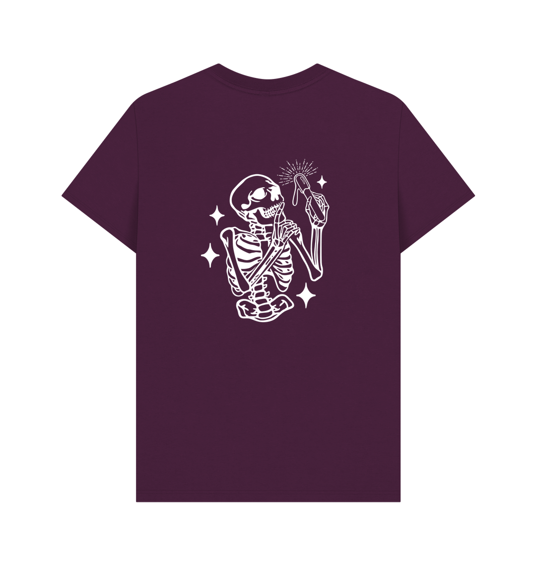 Purple BACK DESIGN - SKELETON white