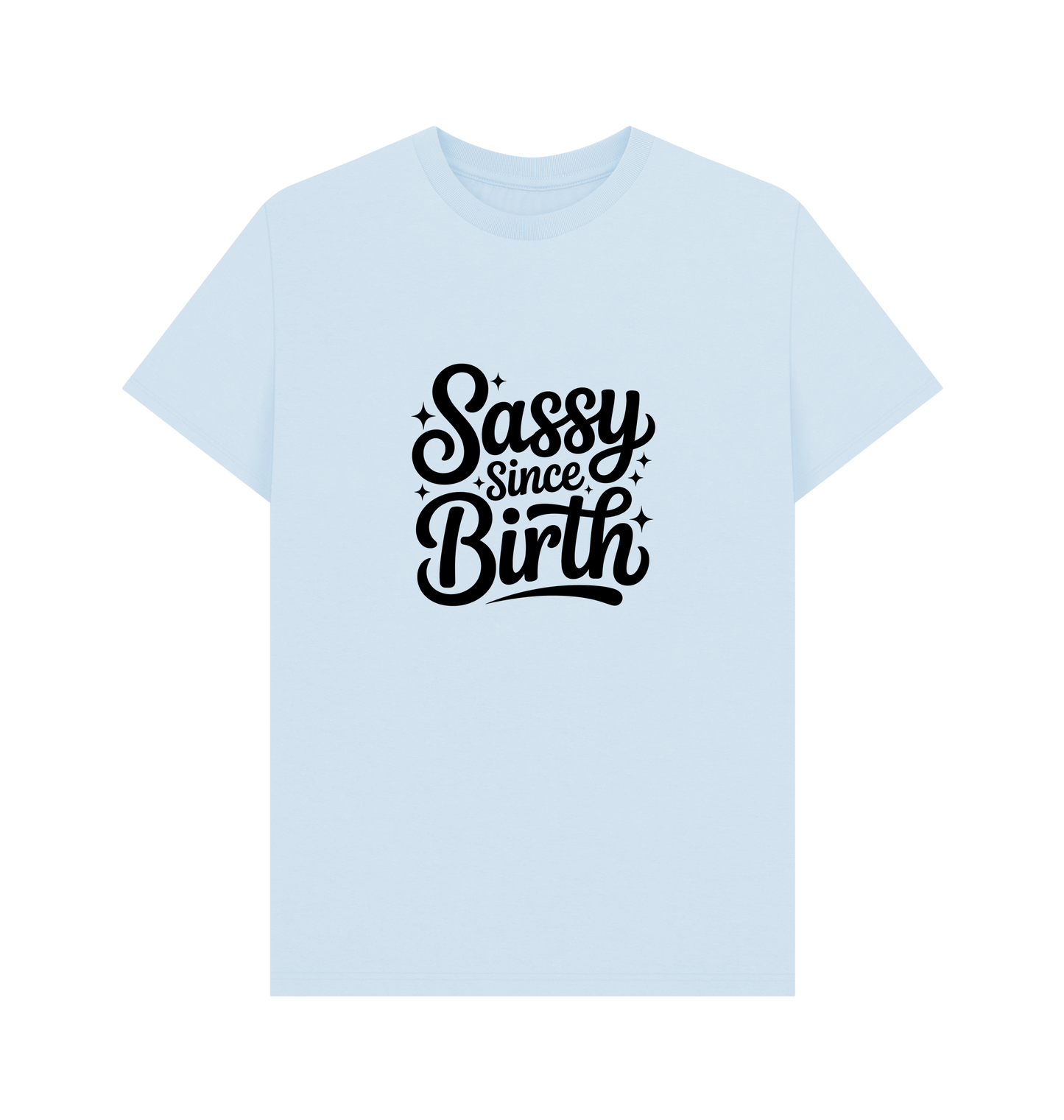 Sky Blue Printed T-shirt Front