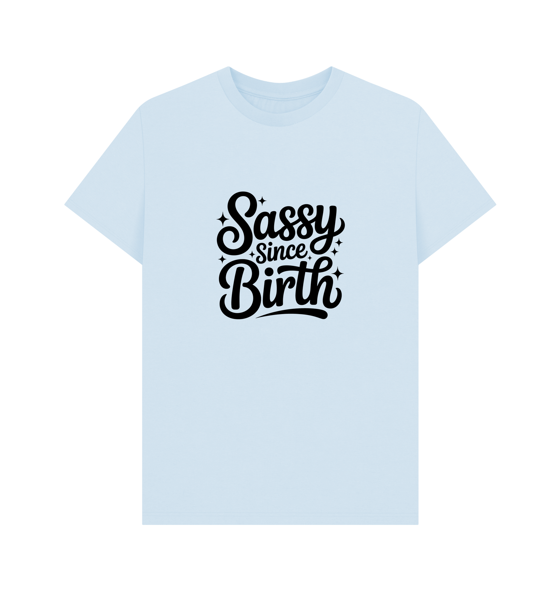 Sky Blue Printed T-shirt Front
