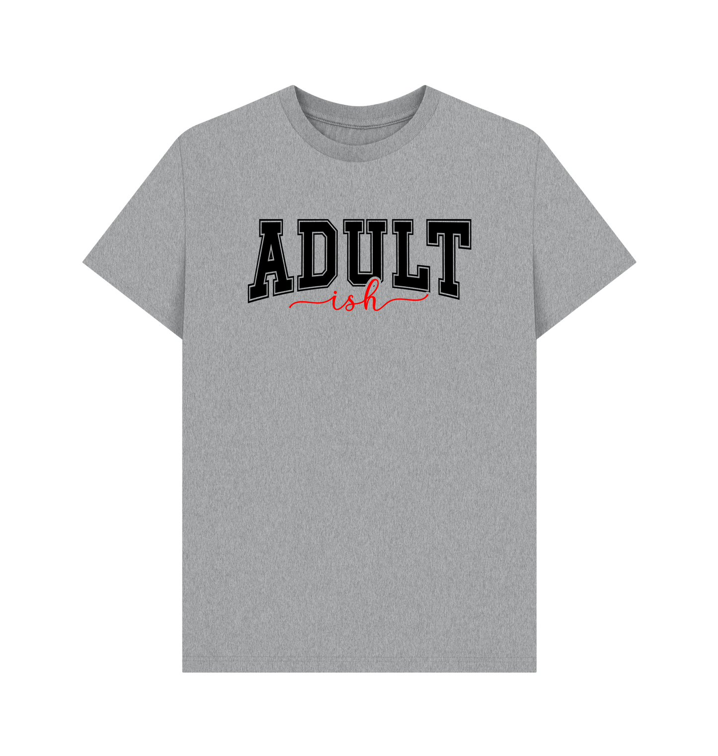 Athletic Grey Printed T-shirt Front