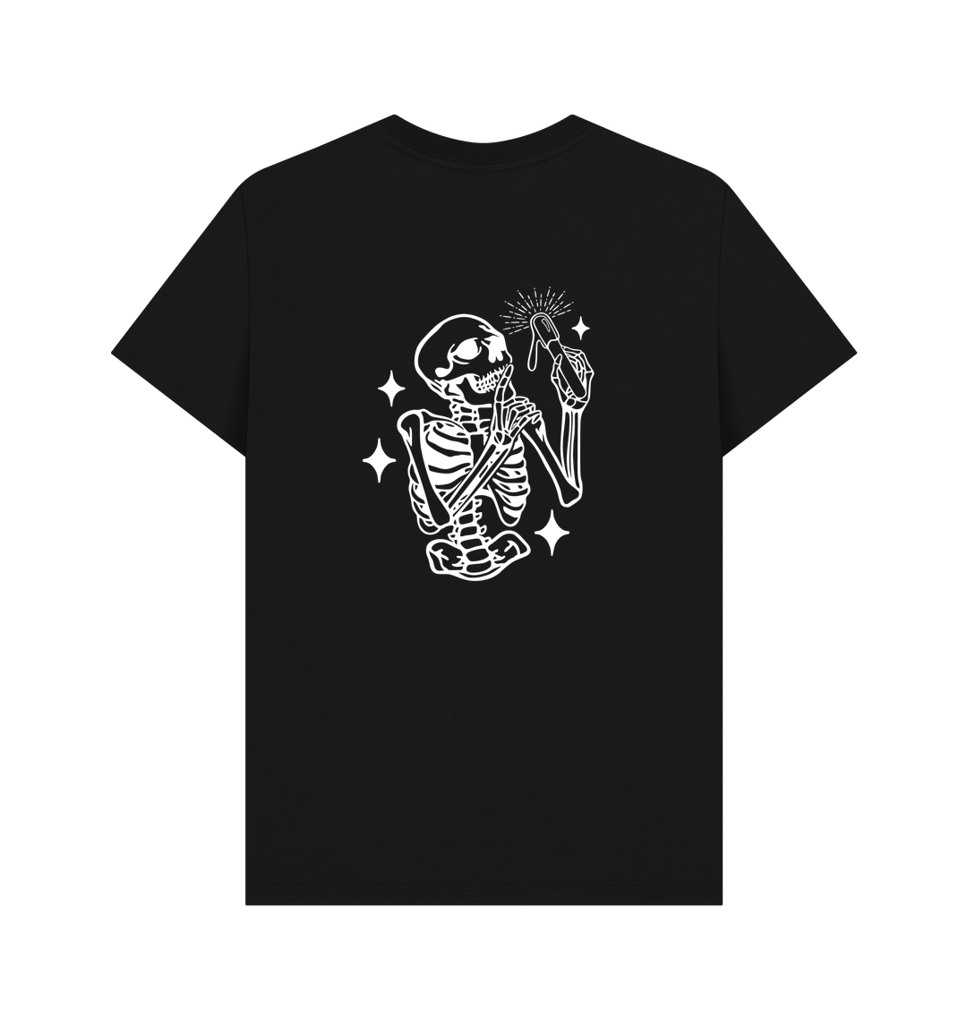 Black BACK DESIGN - SKELETON white