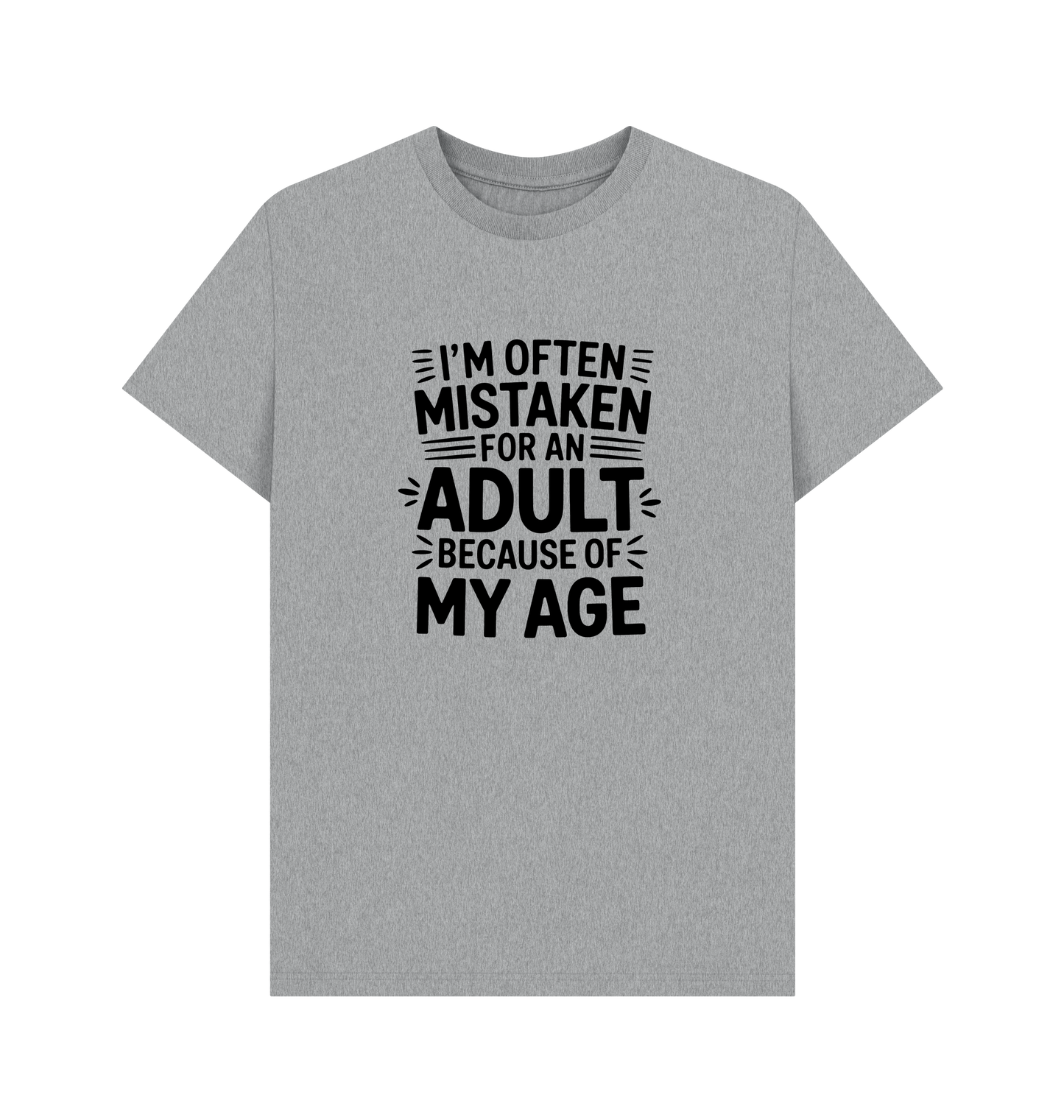 Athletic Grey Printed T-shirt Front