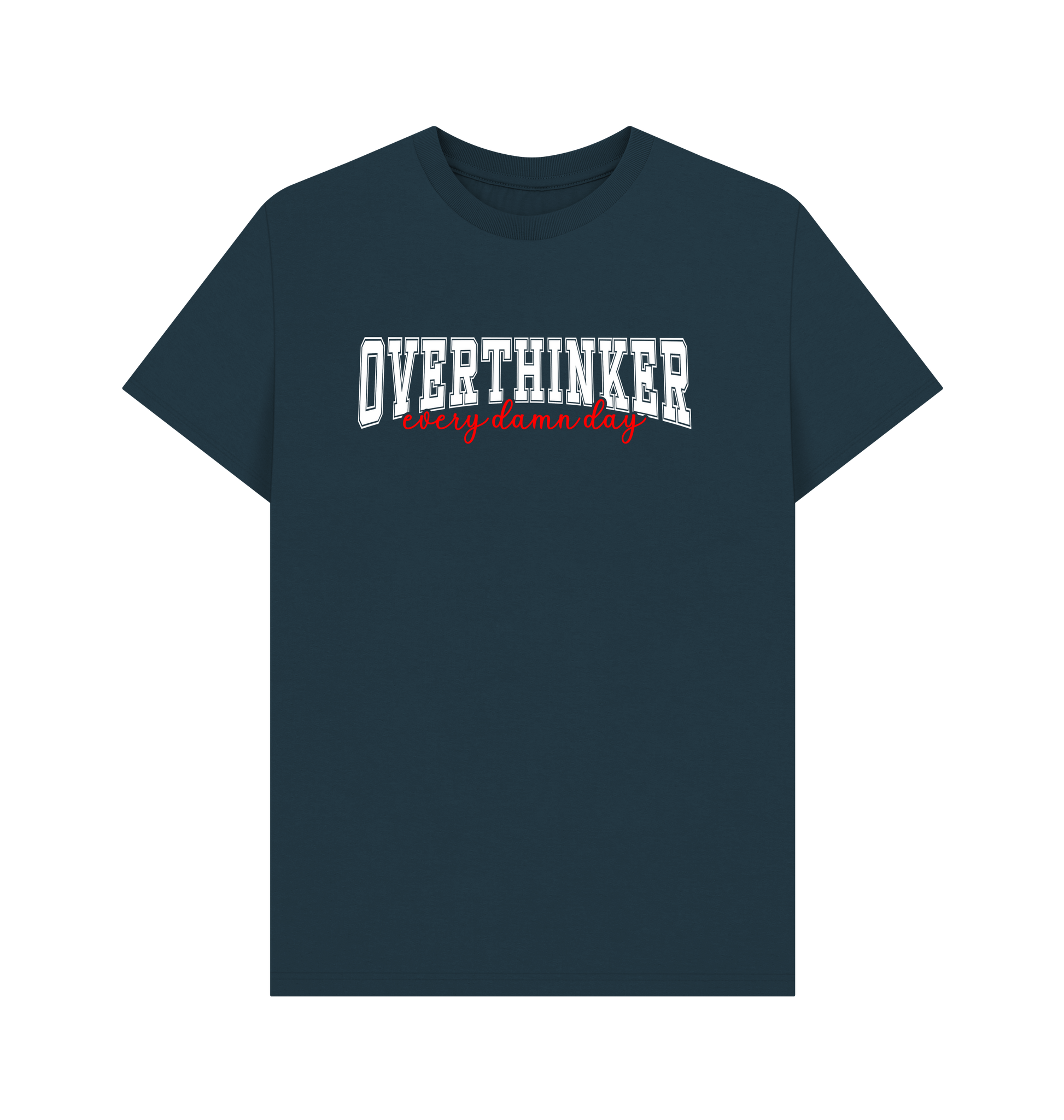 Denim Blue Printed T-shirt Front