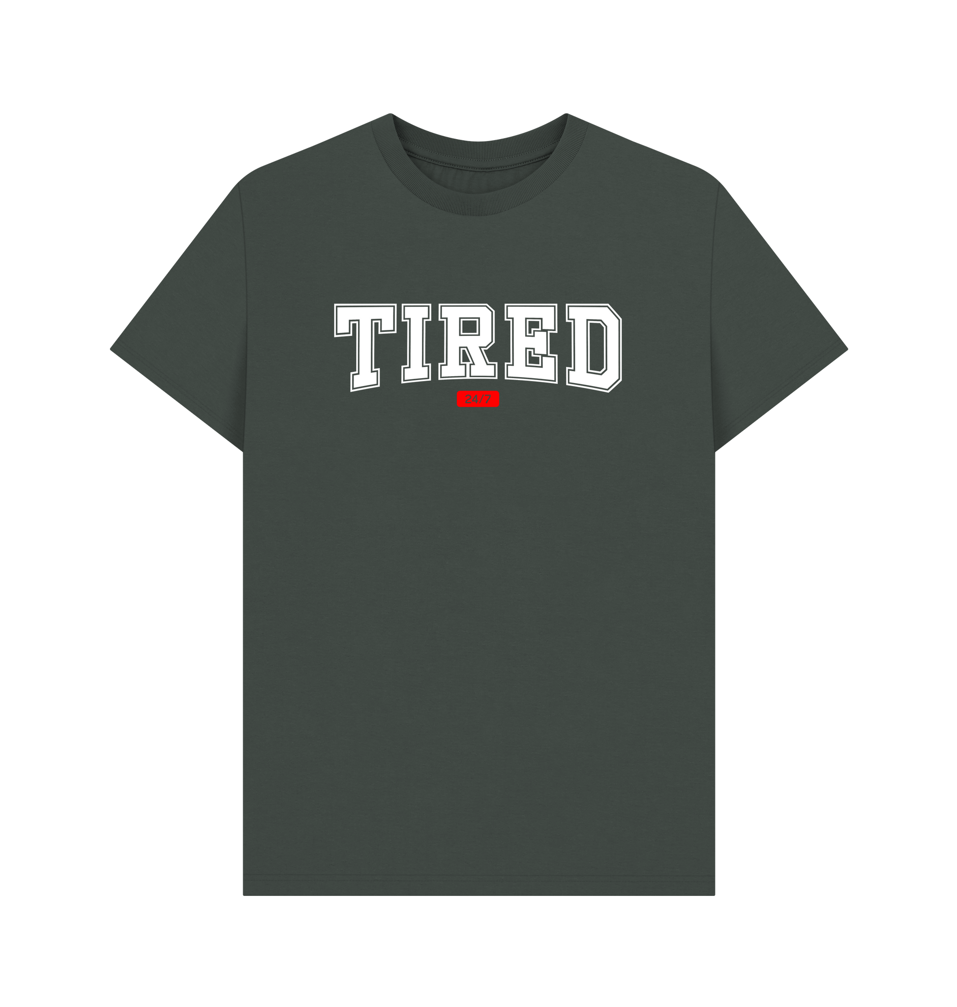 Dark Grey Printed T-shirt Front