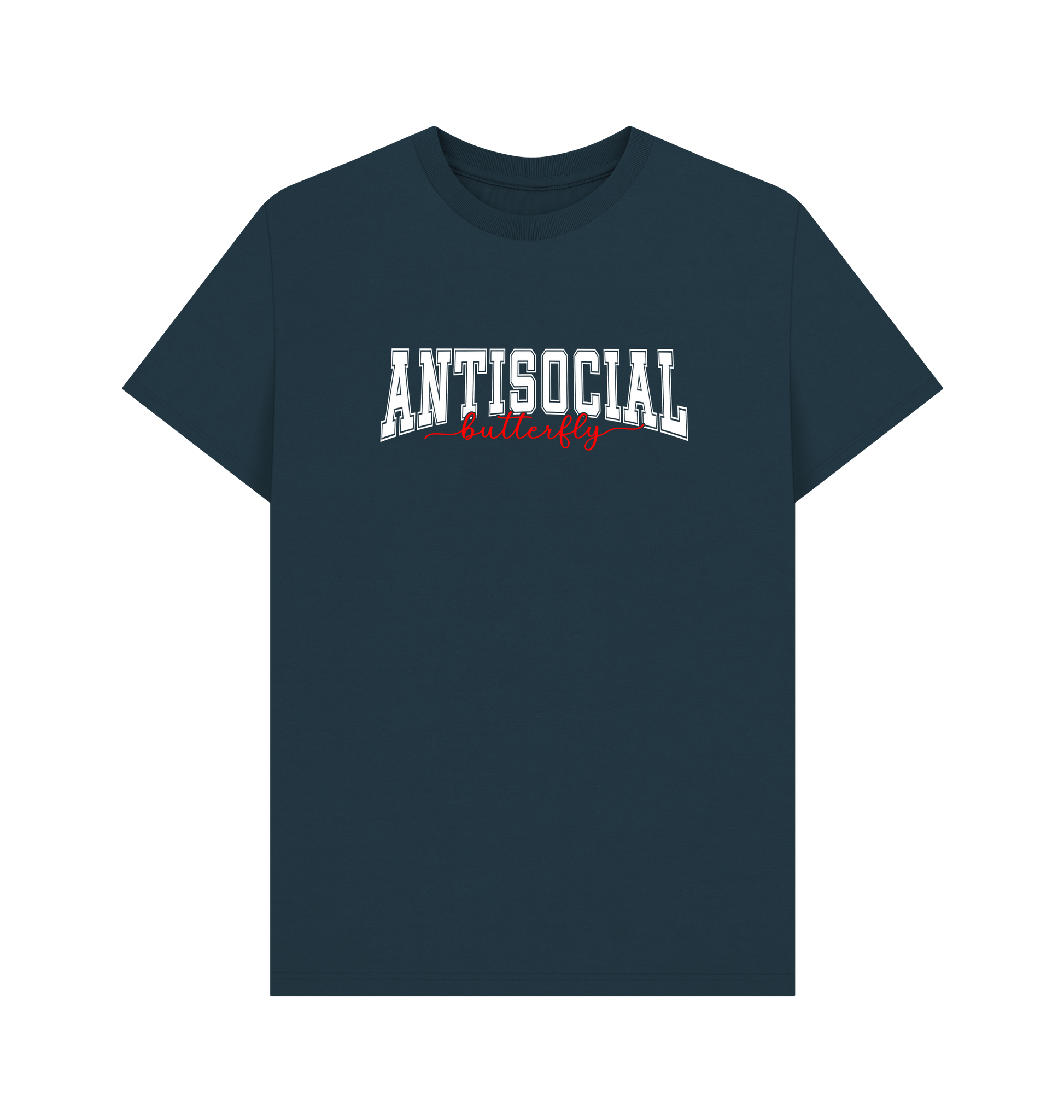 Denim Blue Printed T-shirt Front