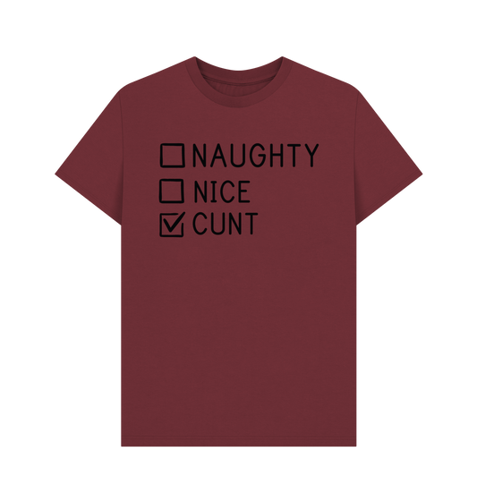 Red Wine Printed T-shirt Front