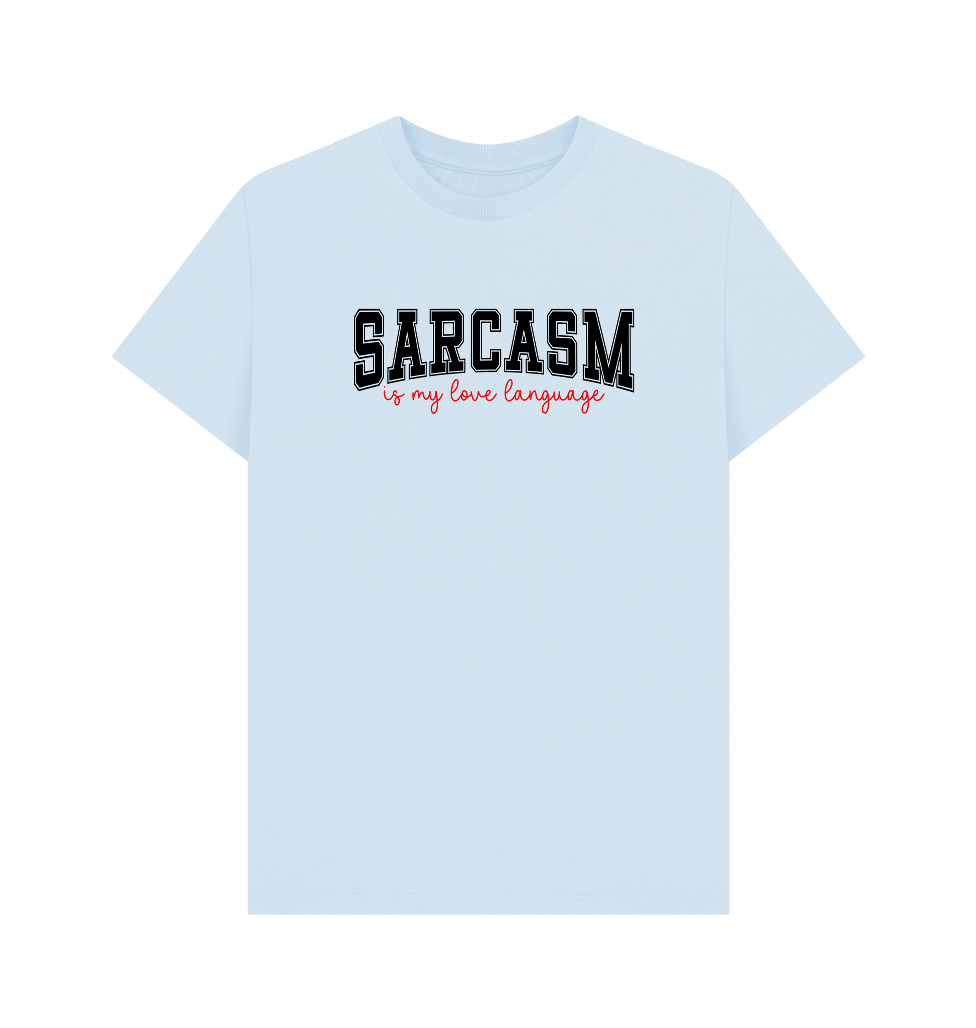 Sky Blue Printed T-shirt Front
