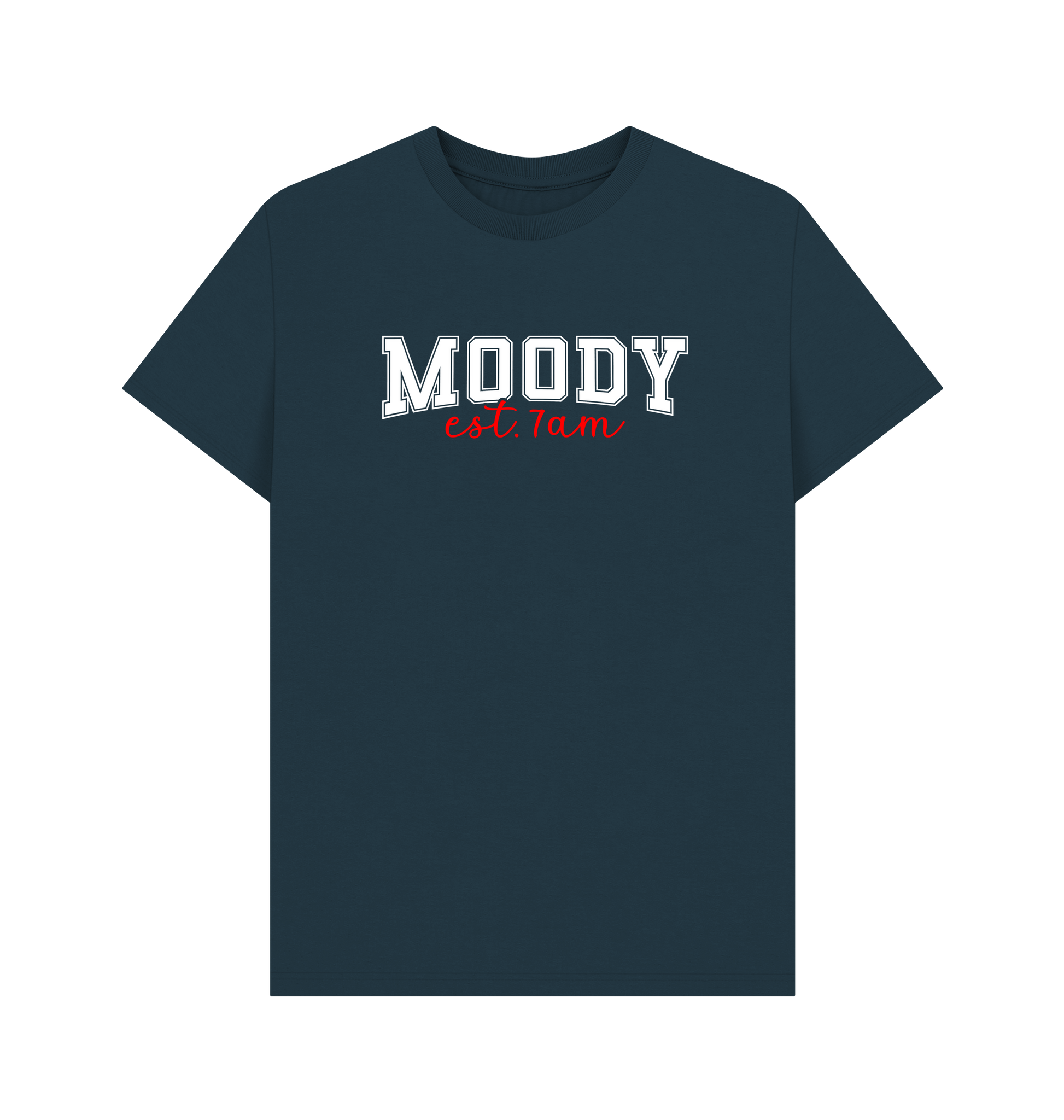 Denim Blue Printed T-shirt Front