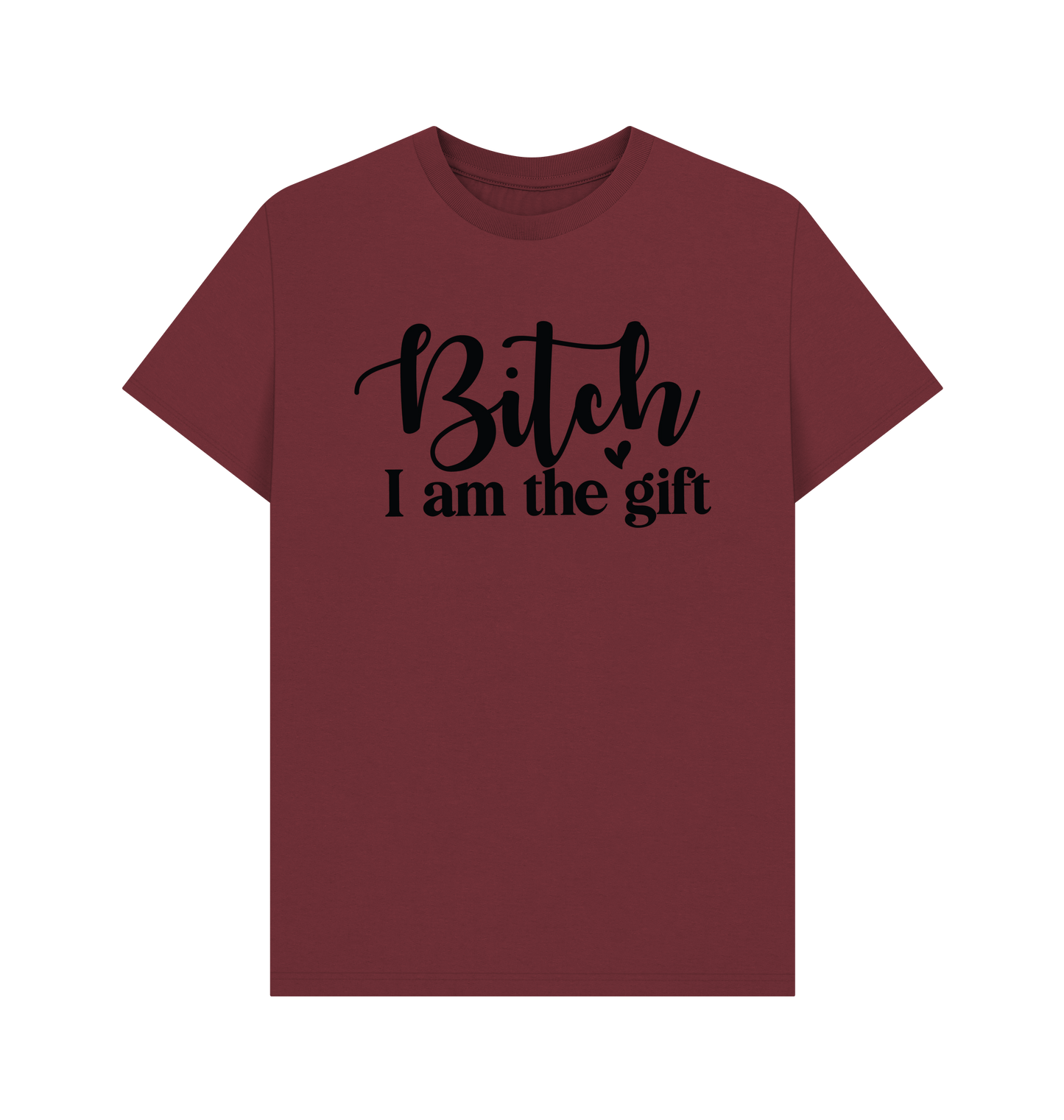 Red Wine Printed T-shirt Front