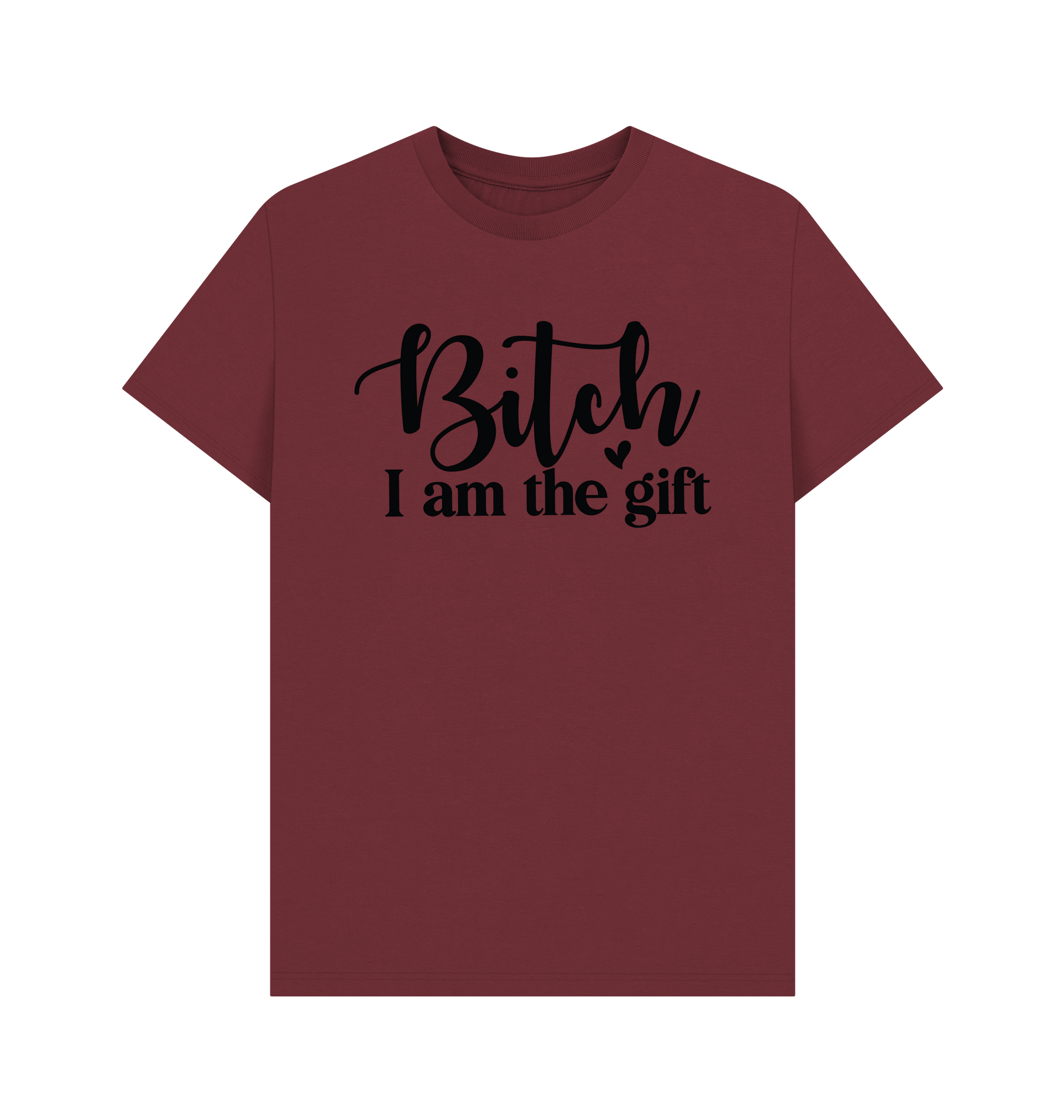 Red Wine Printed T-shirt Front