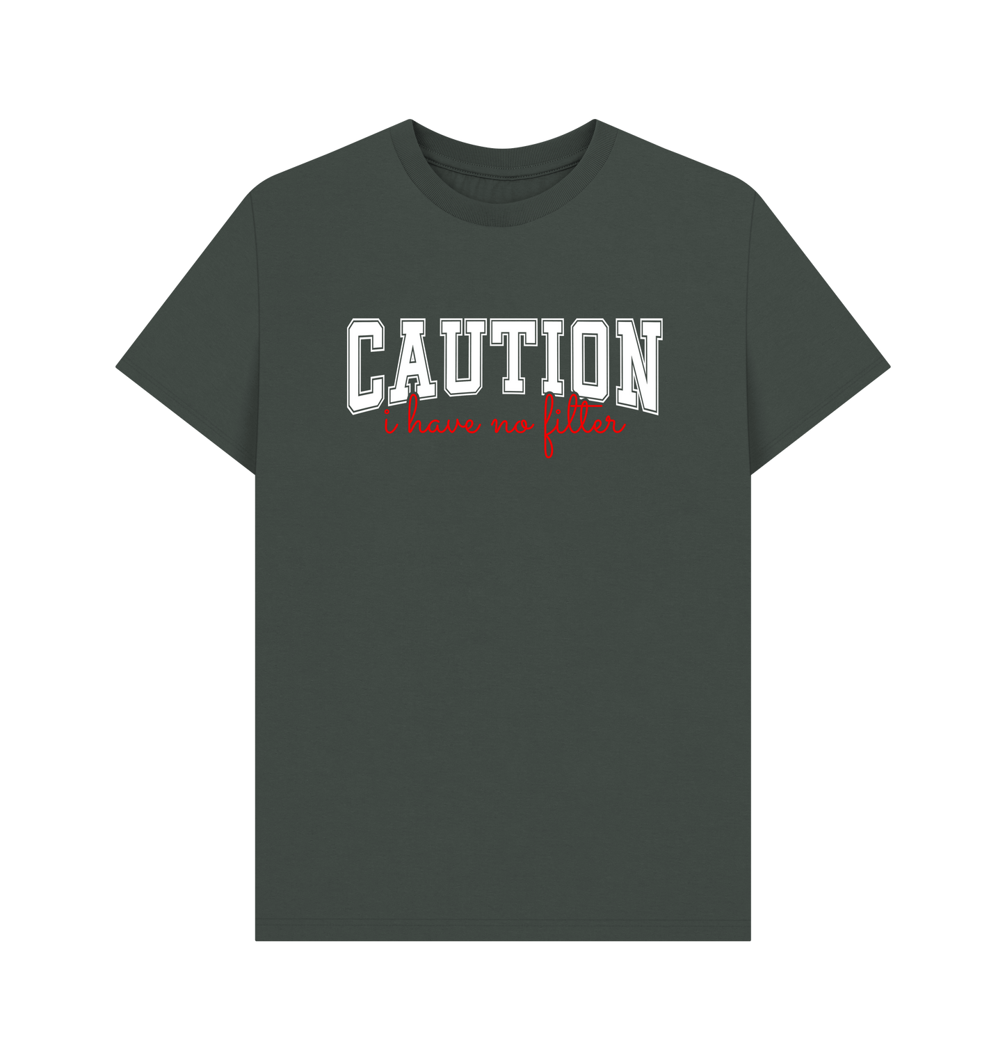 Dark Grey Printed T-shirt Front