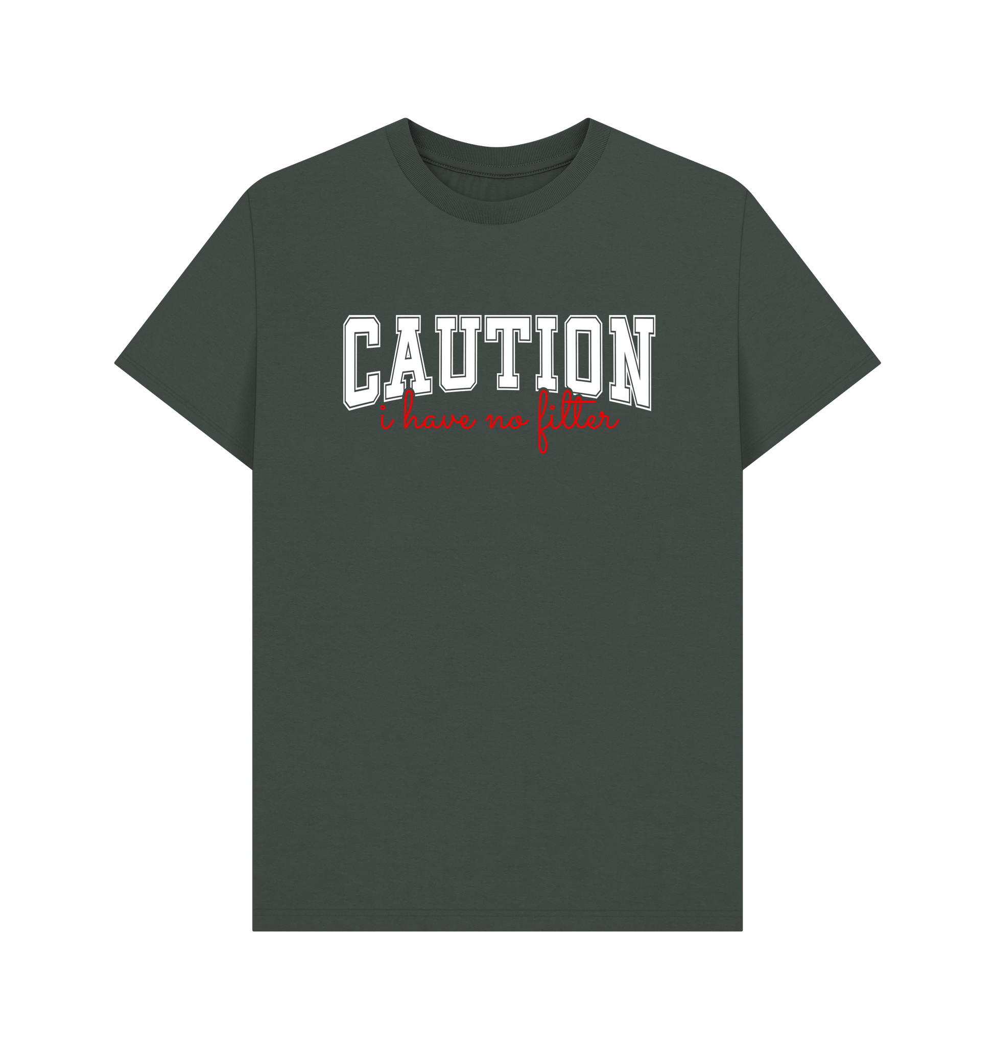 Dark Grey Printed T-shirt Front