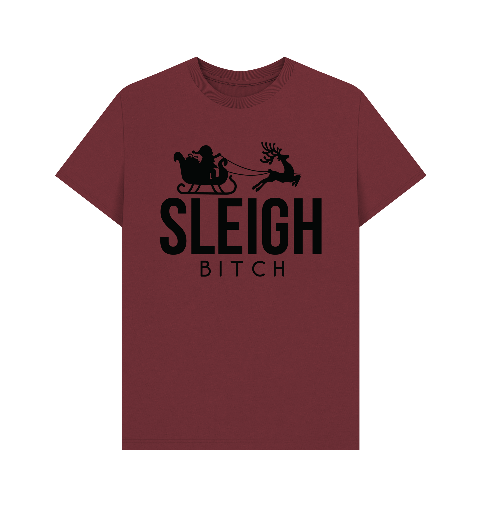 Red Wine Printed T-shirt Front