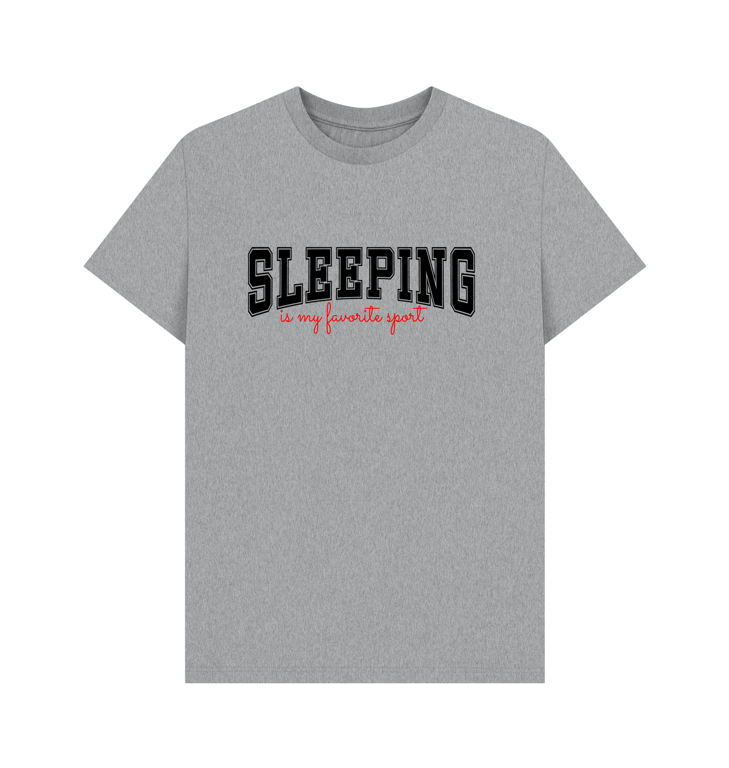 Athletic Grey Printed T-shirt Front