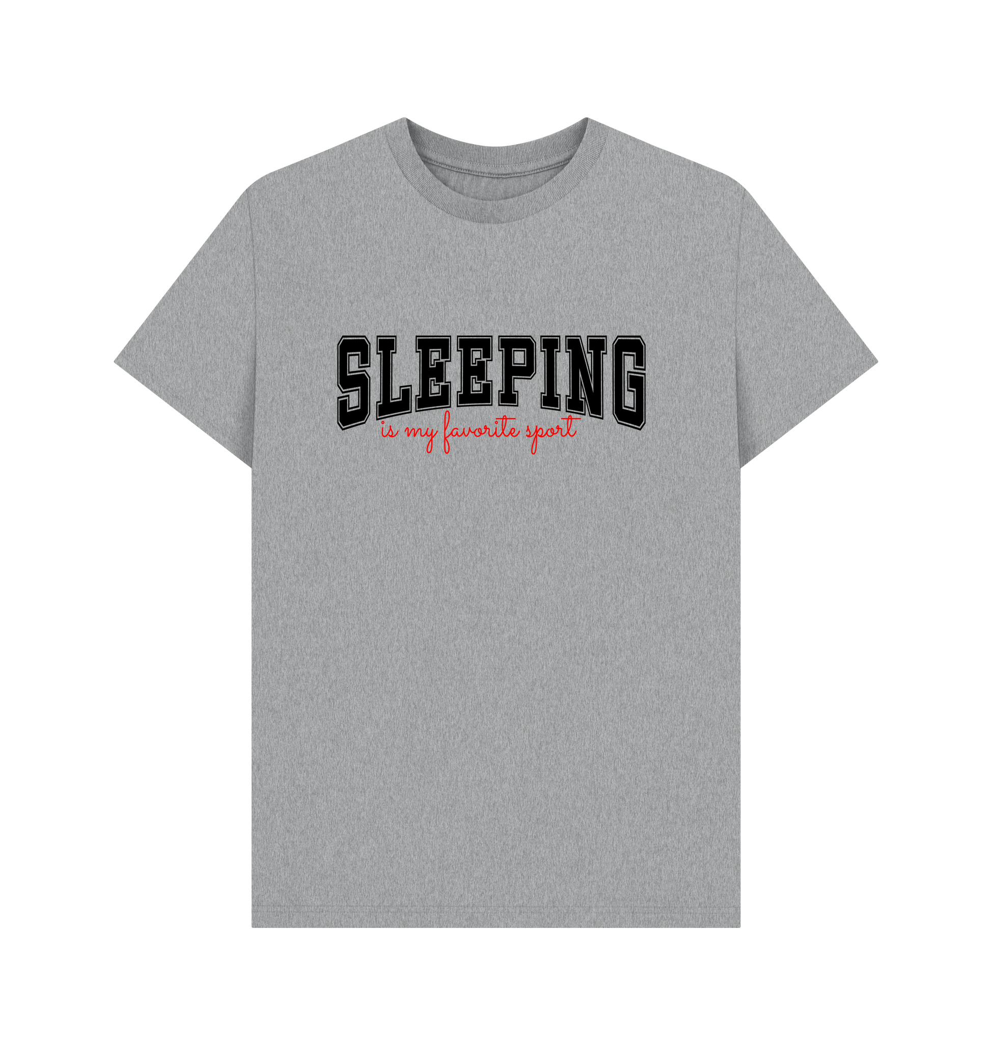 Athletic Grey Printed T-shirt Front