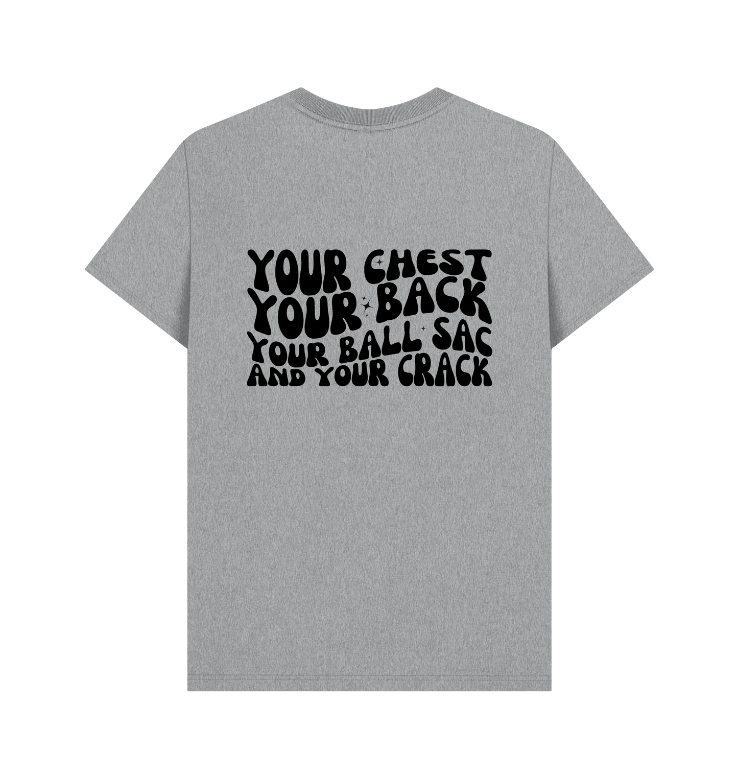 Athletic Grey Printed T-shirt Back