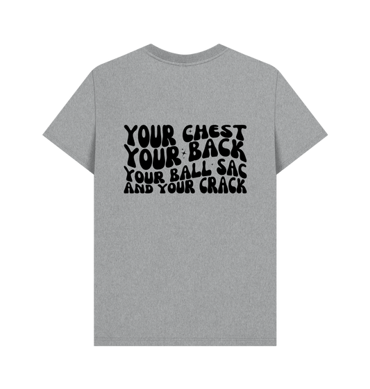 Athletic Grey Printed T-shirt Back