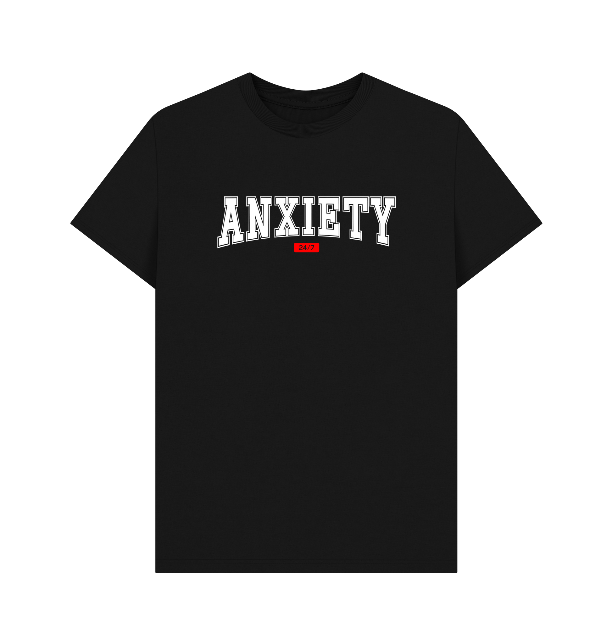 Black Printed T-shirt Front