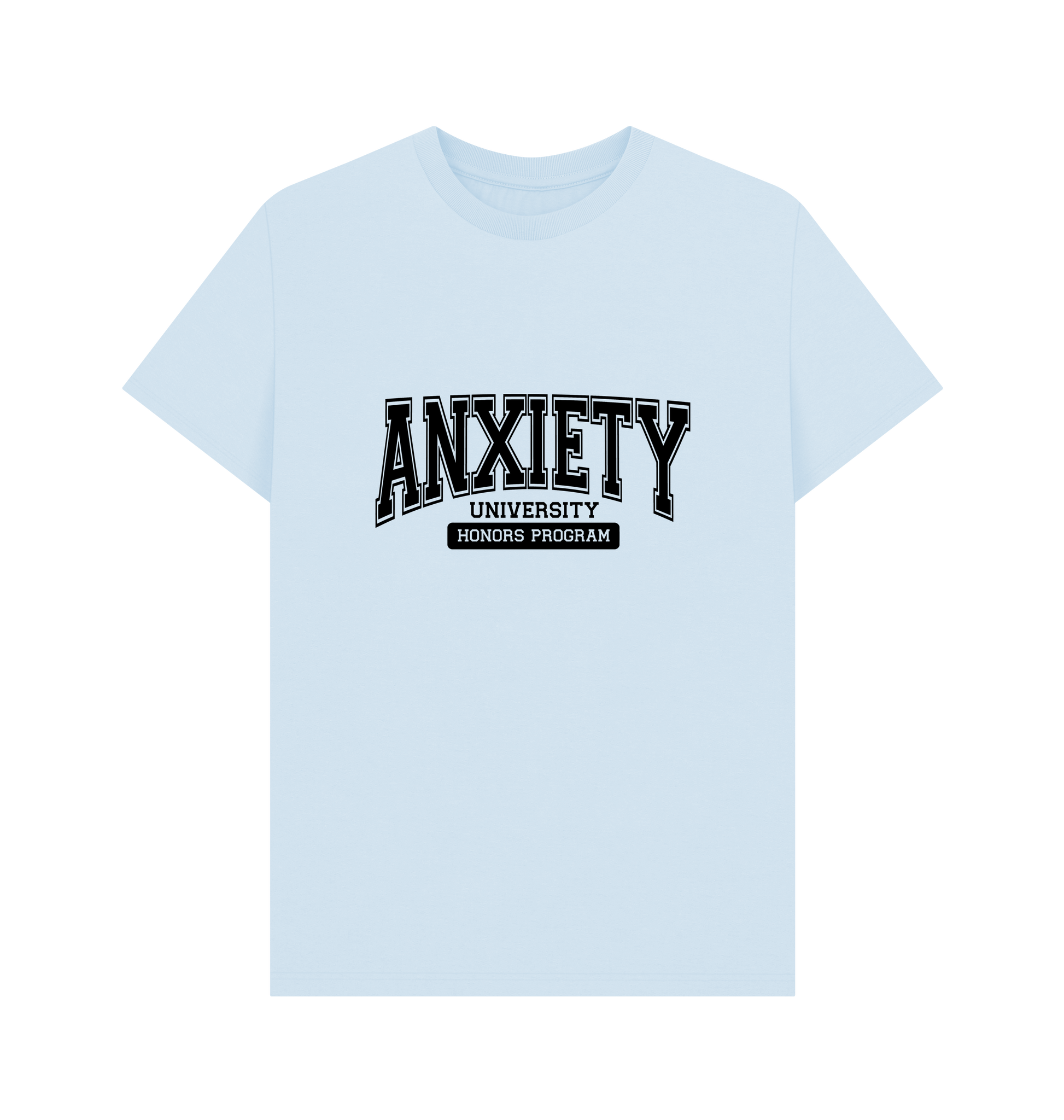 Sky Blue Printed T-shirt Front