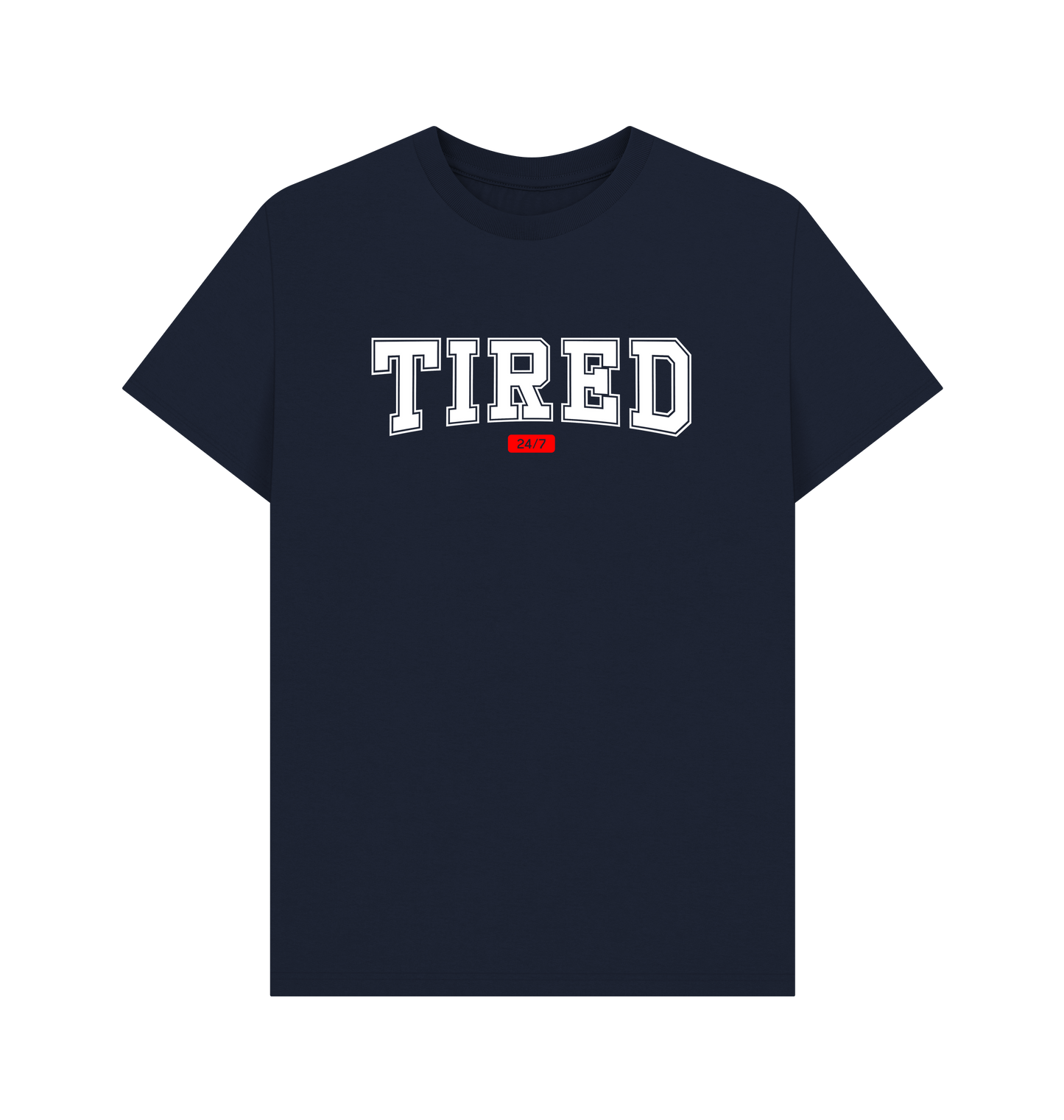 Navy Blue Printed T-shirt Front