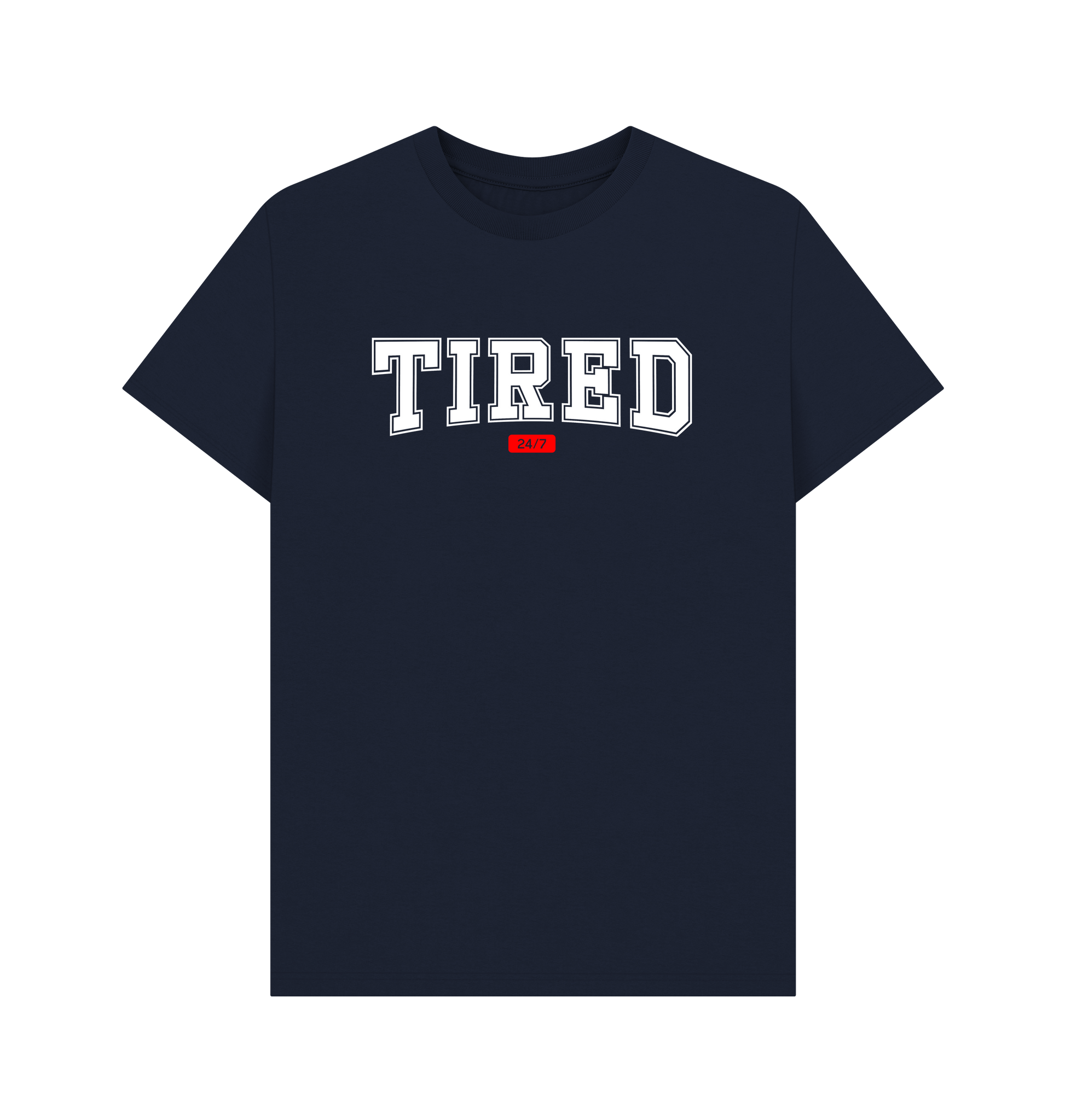 Navy Blue Printed T-shirt Front
