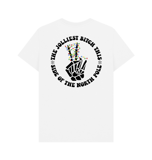 White Printed T-shirt Back