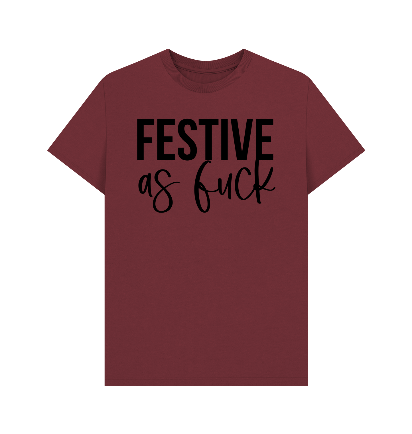 Red Wine Printed T-shirt Front