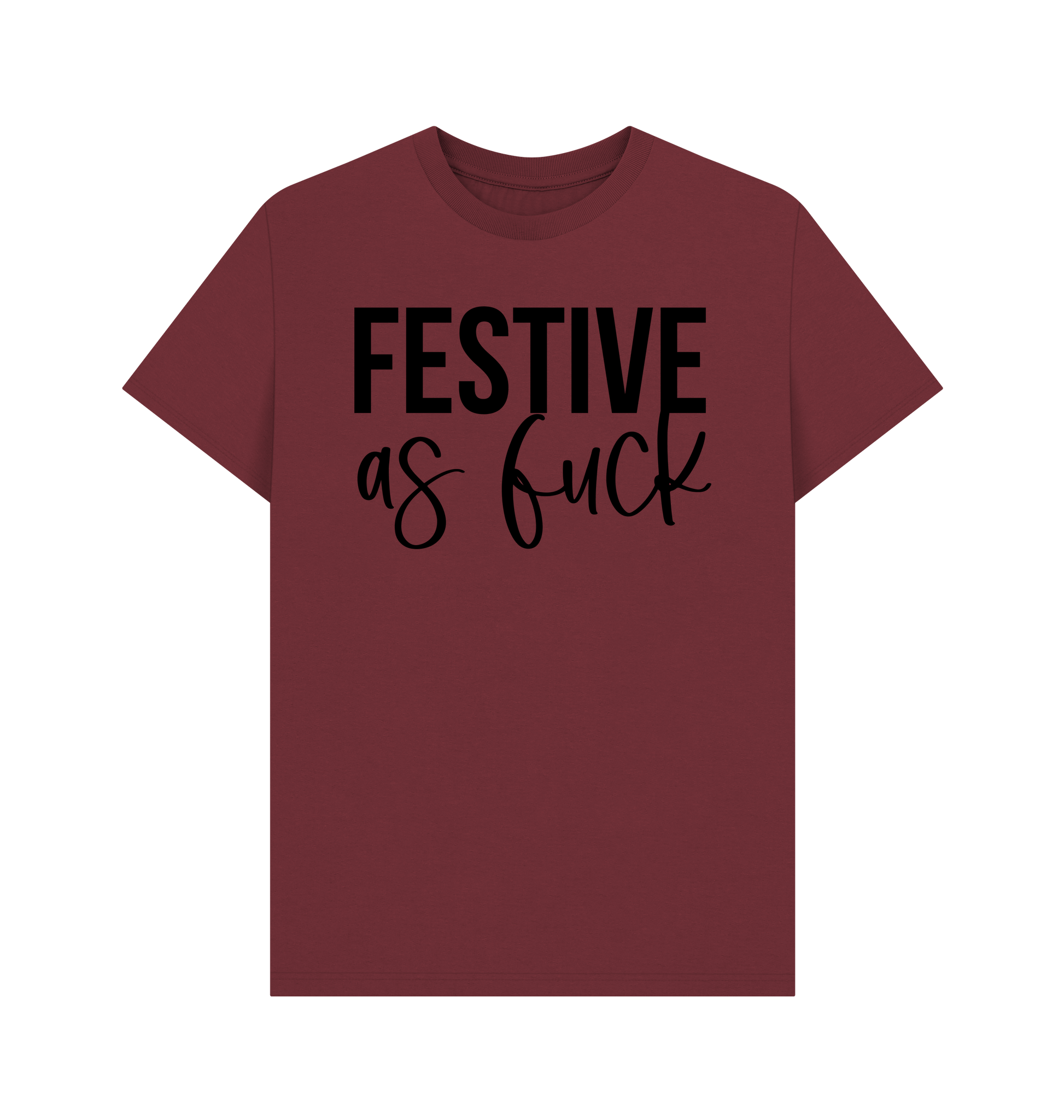 Red Wine Printed T-shirt Front