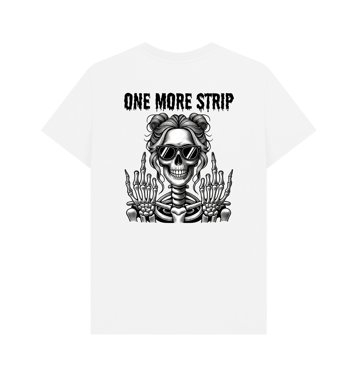 White Printed T-shirt Back