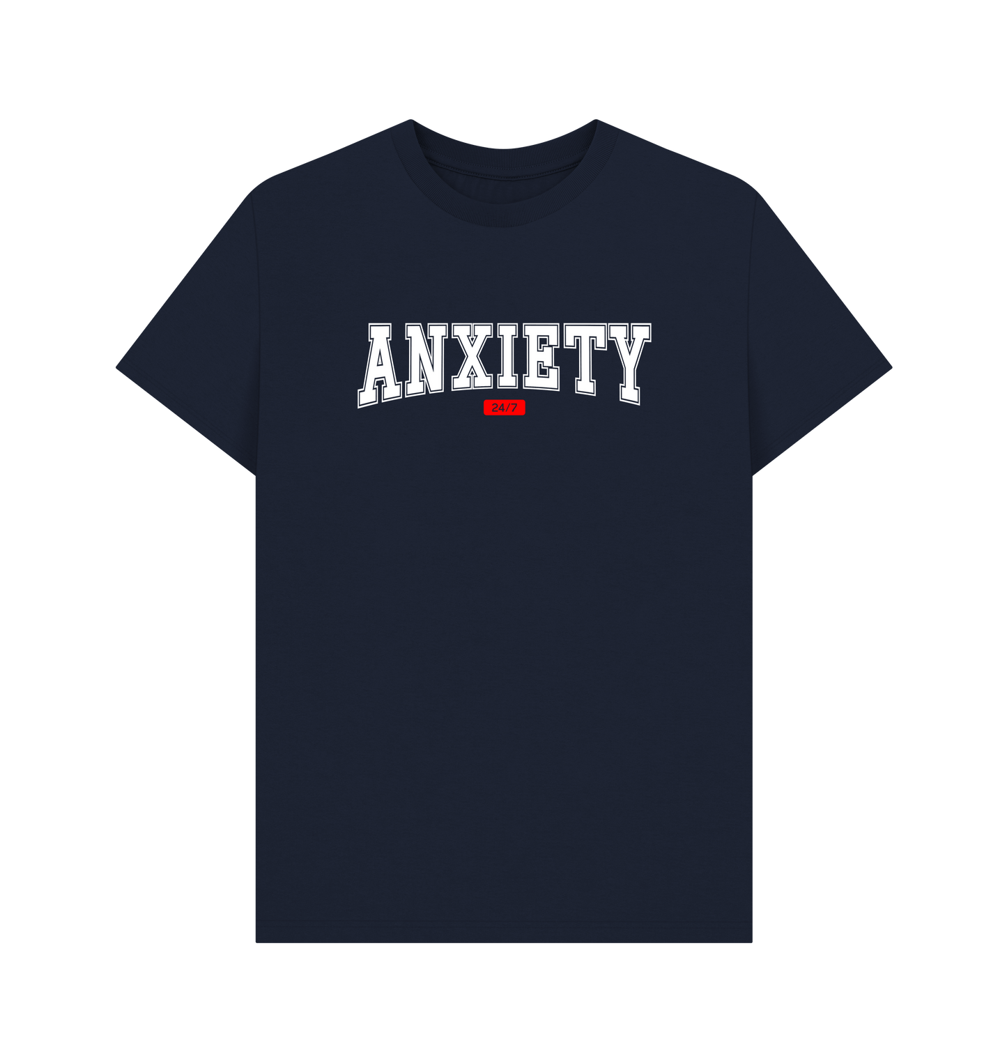 Navy Blue Printed T-shirt Front