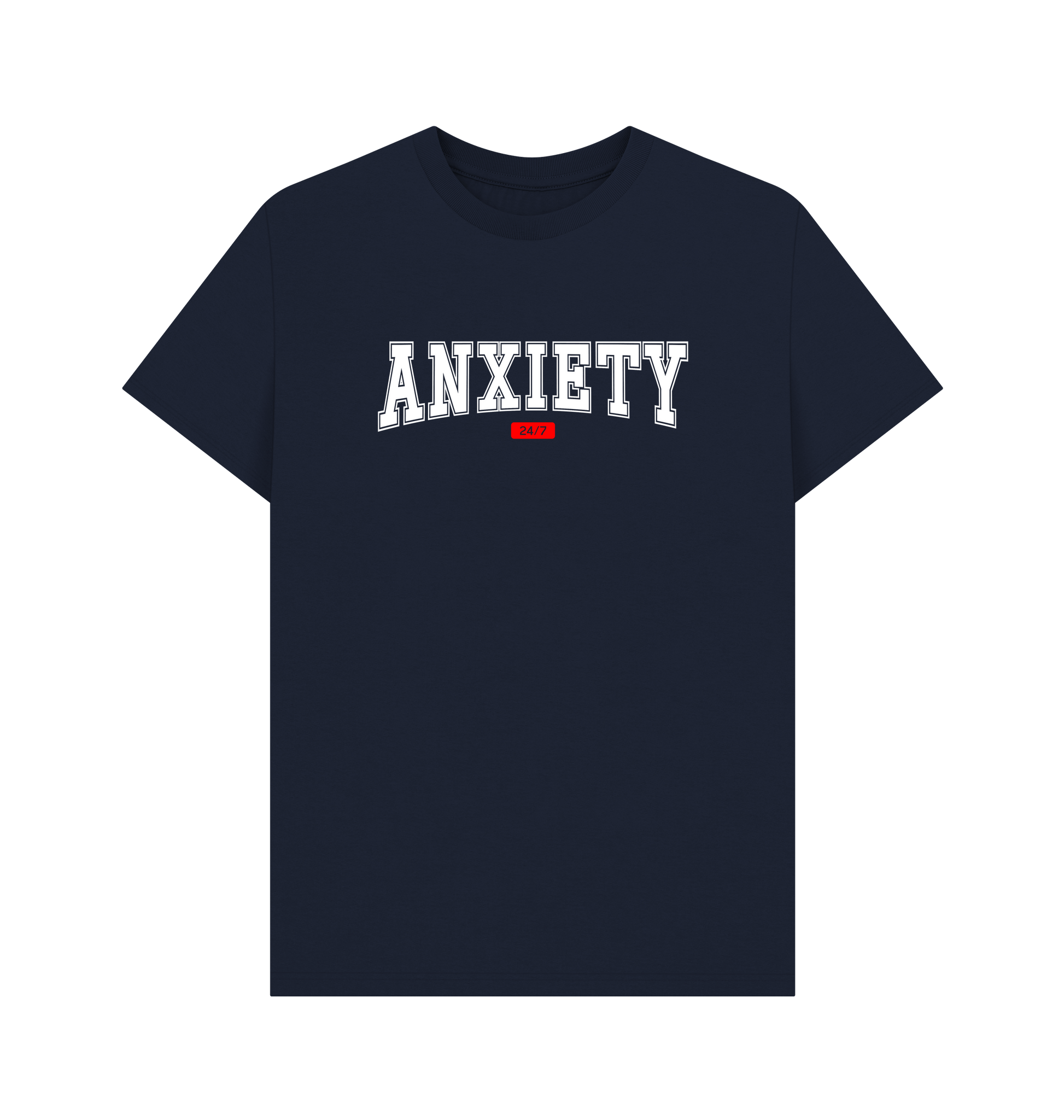 Navy Blue Printed T-shirt Front