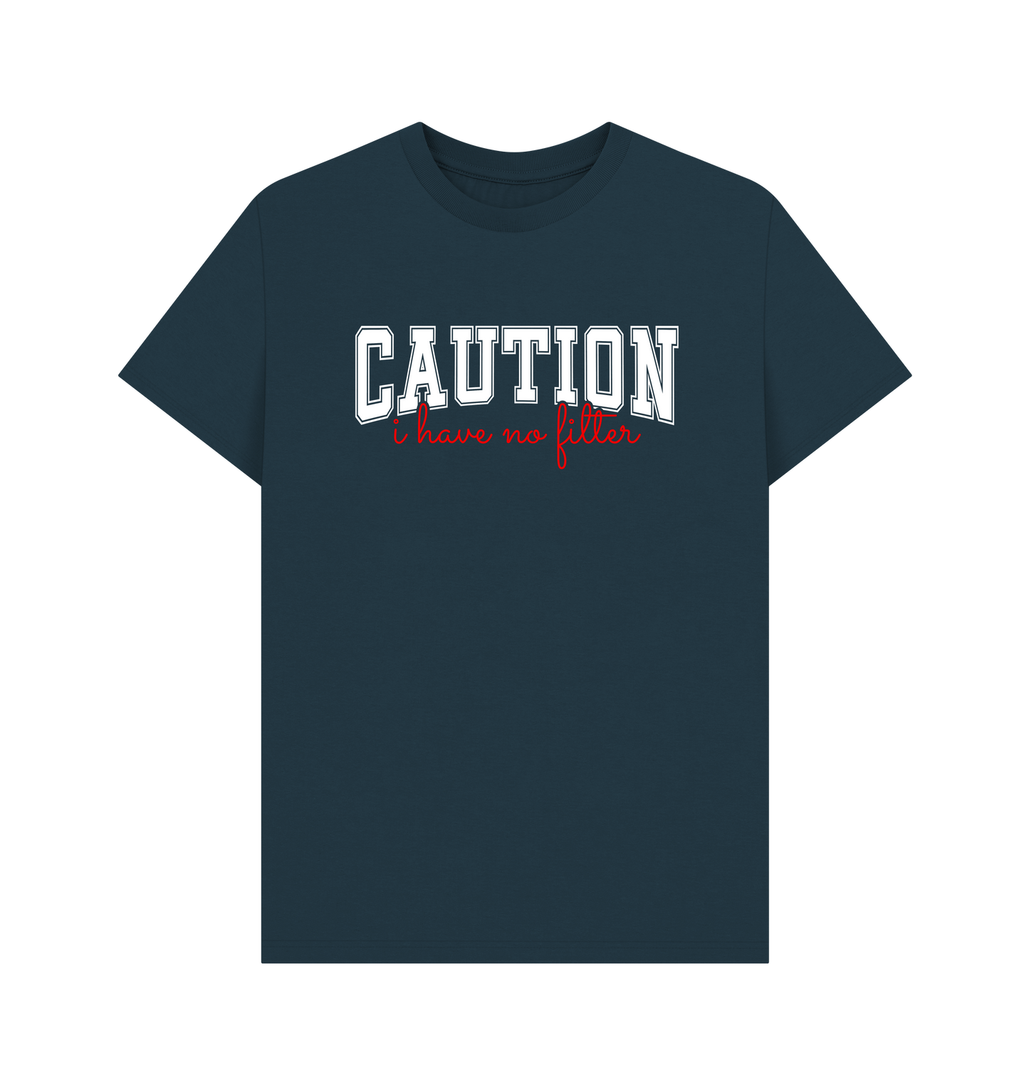 Denim Blue Printed T-shirt Front