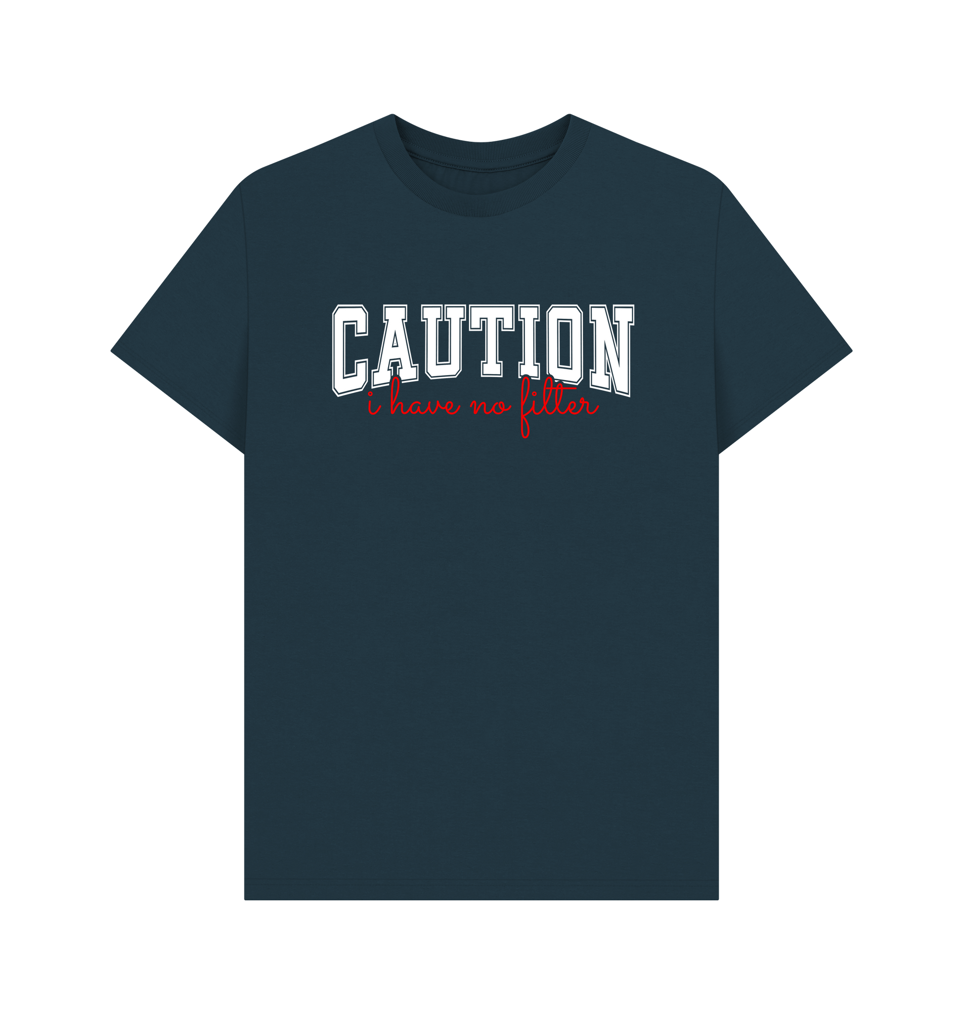 Denim Blue Printed T-shirt Front