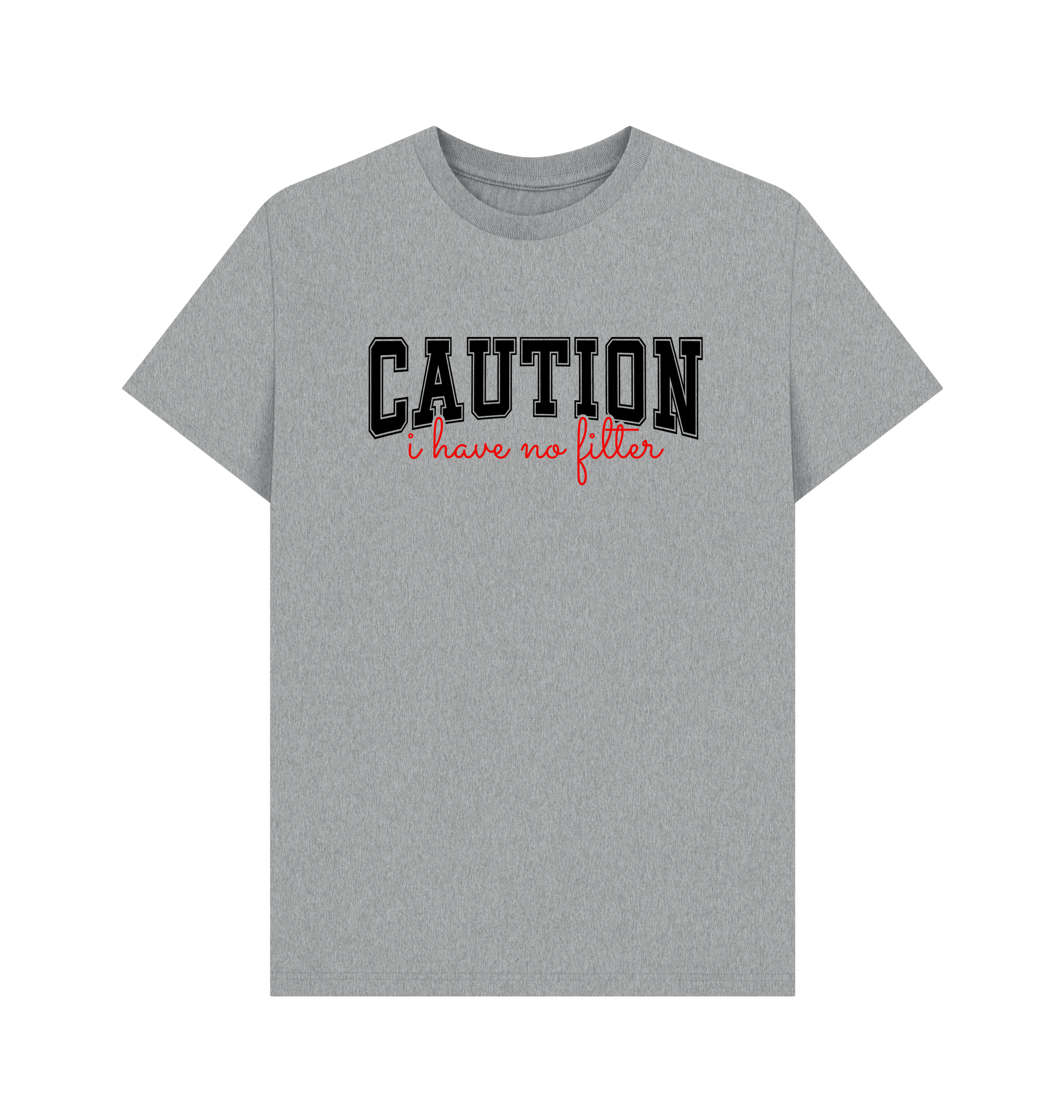 Athletic Grey Printed T-shirt Front