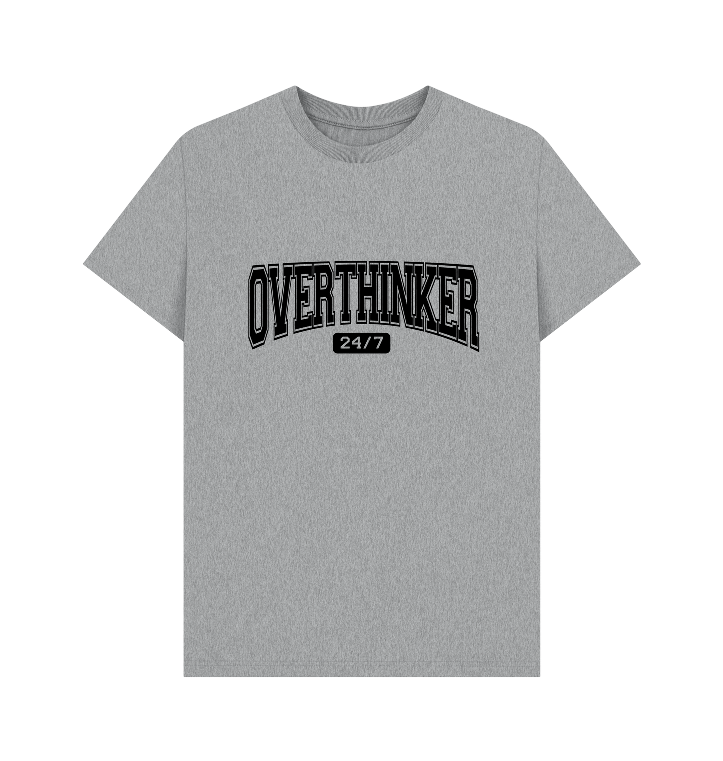 Athletic Grey Printed T-shirt Front