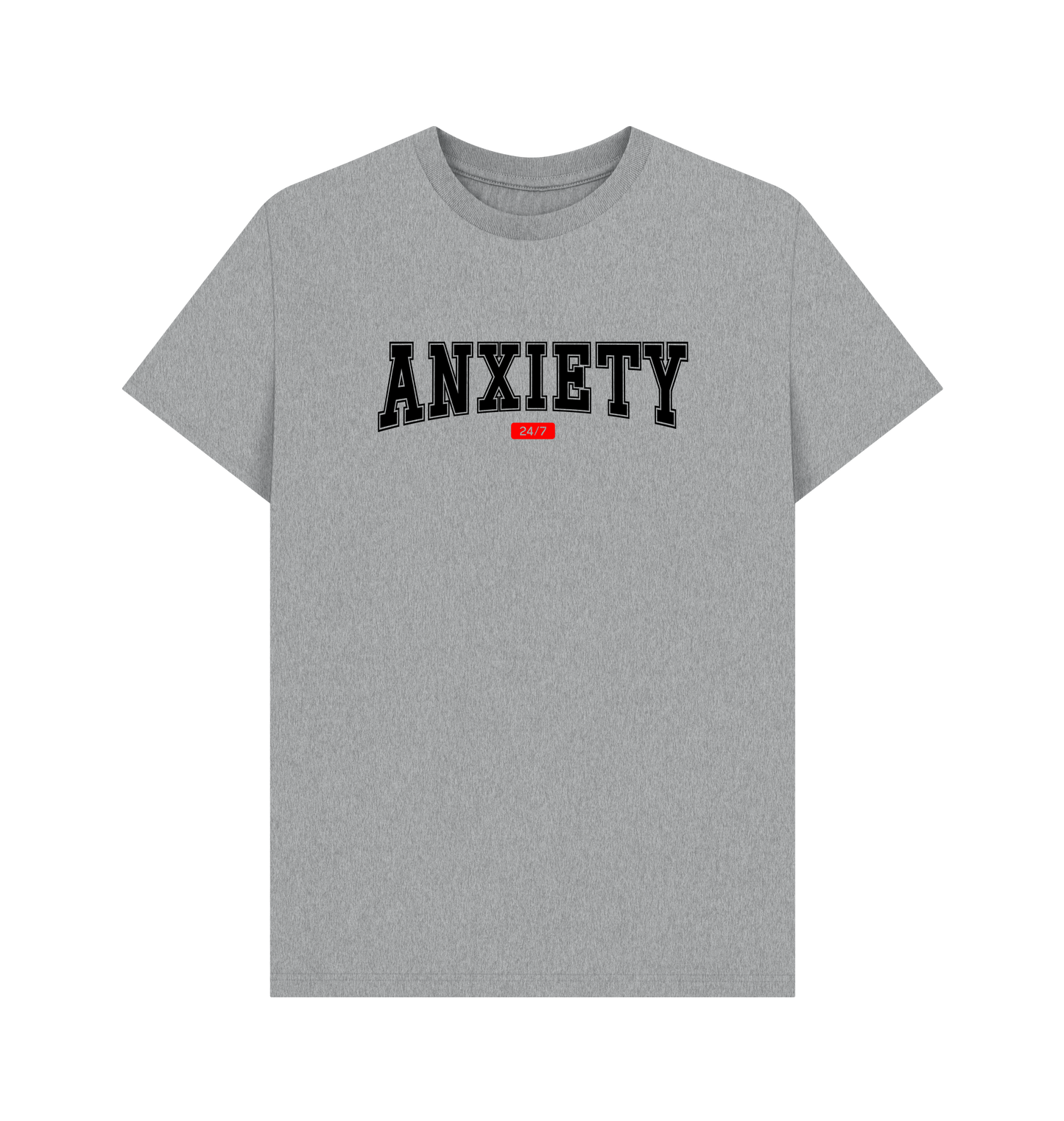 Athletic Grey Printed T-shirt Front