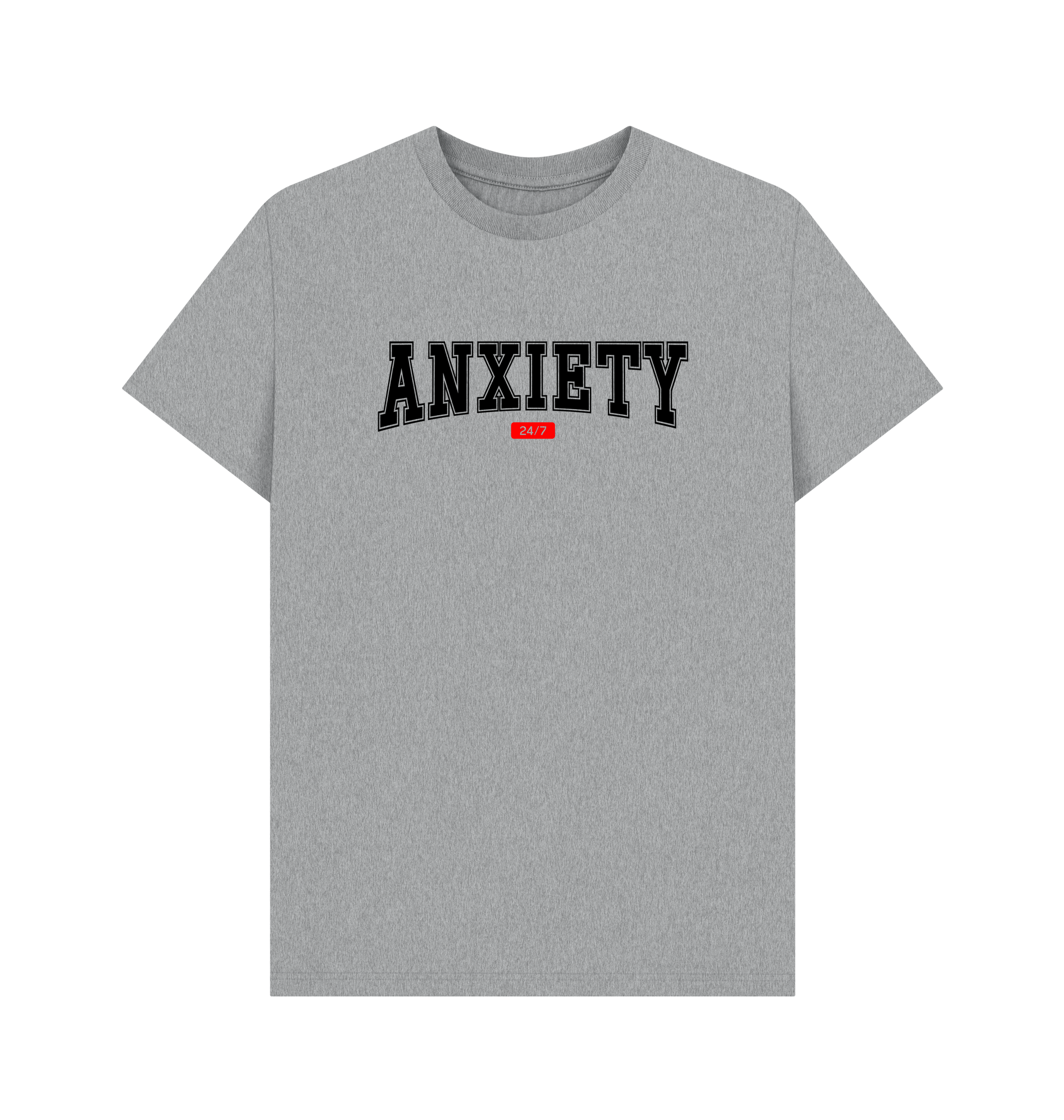 Athletic Grey Printed T-shirt Front