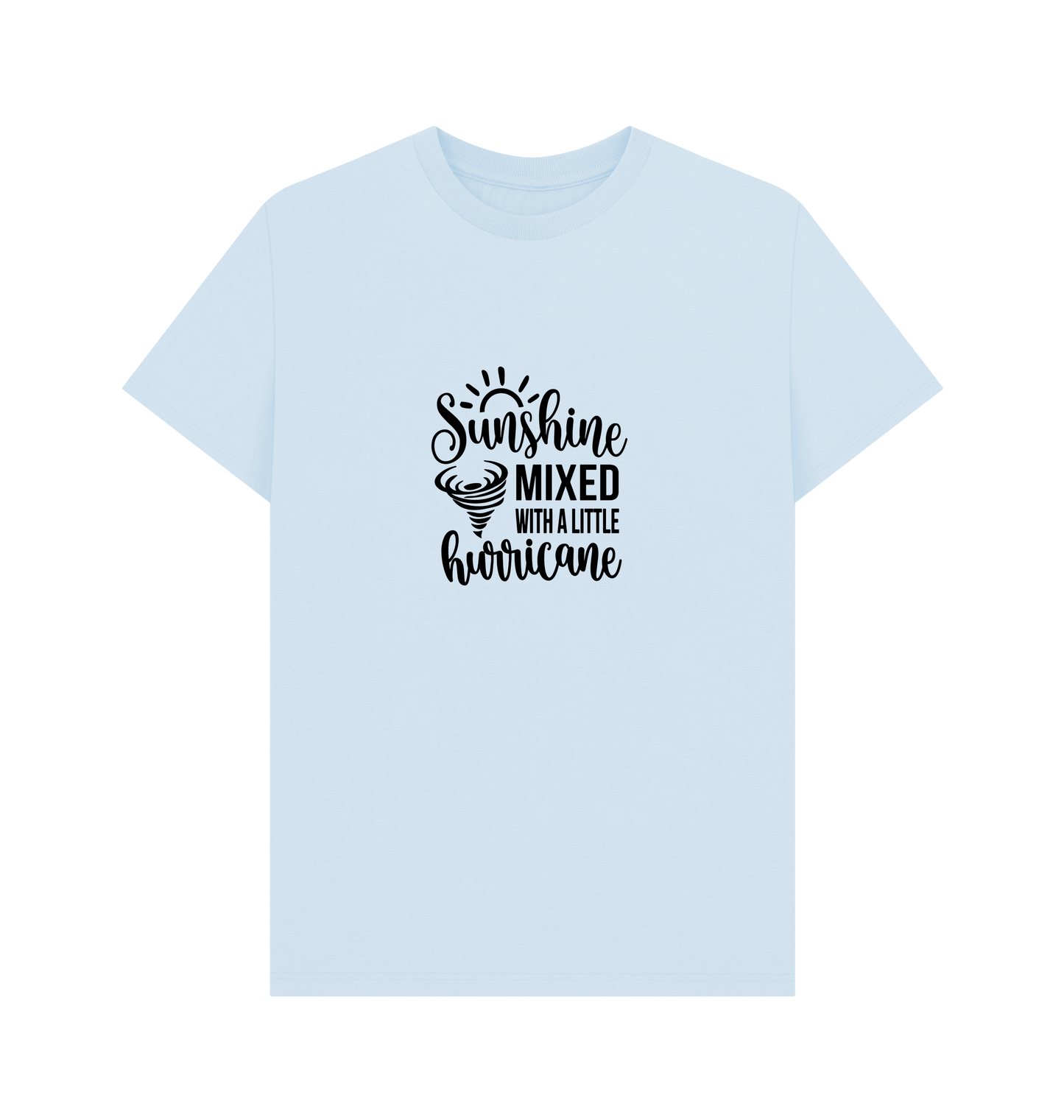 Sky Blue Printed T-shirt Front