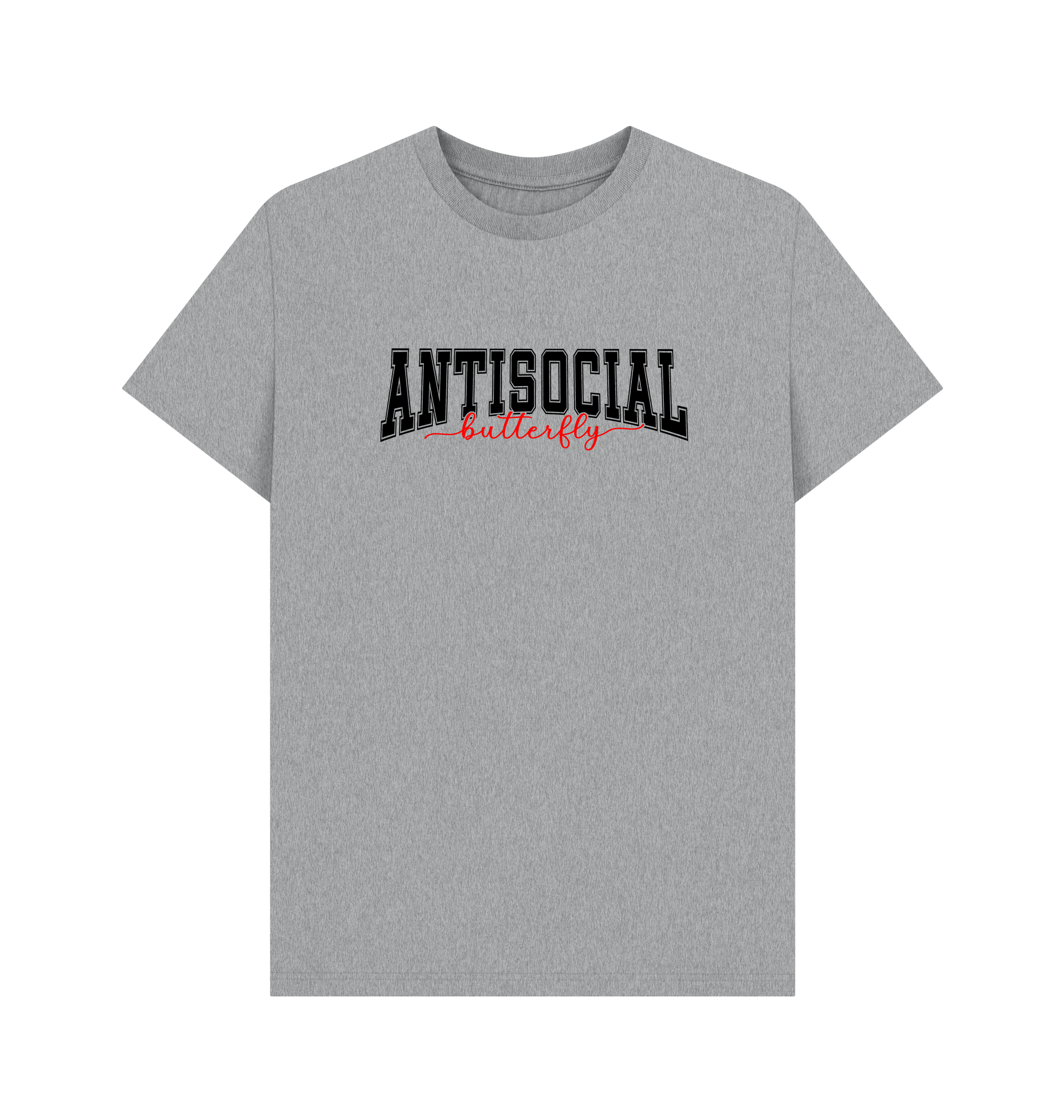 Athletic Grey Printed T-shirt Front