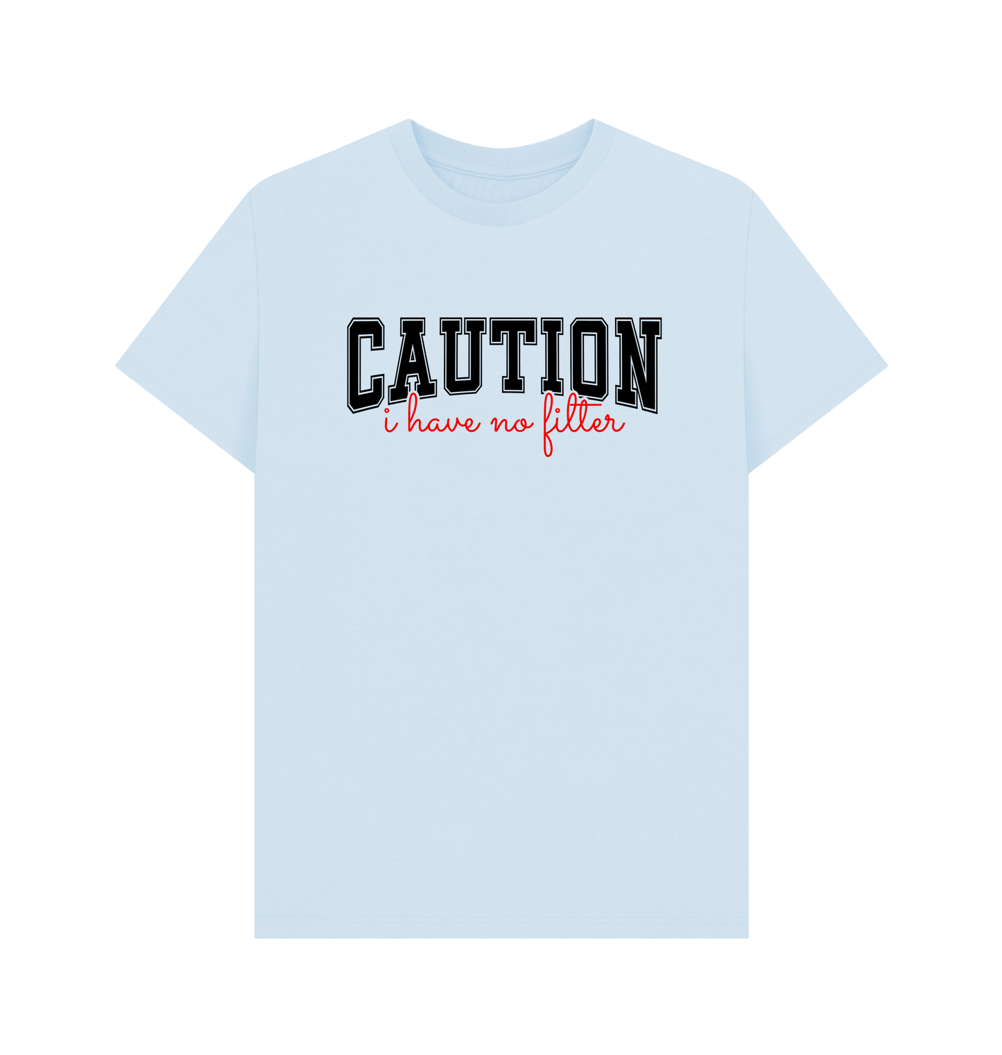 Sky Blue Printed T-shirt Front
