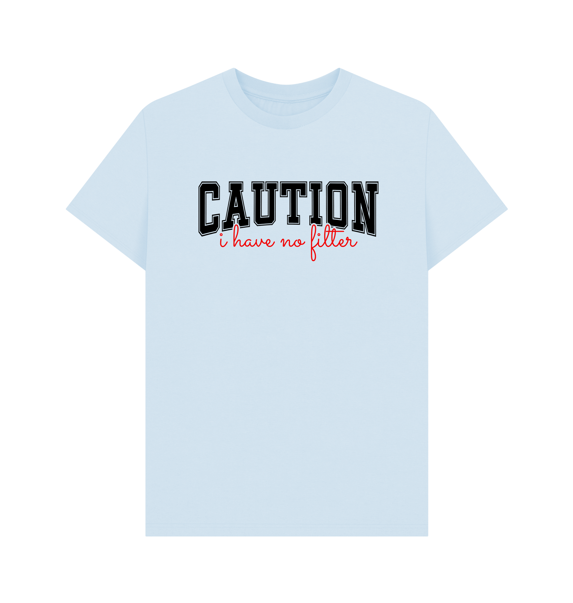 Sky Blue Printed T-shirt Front